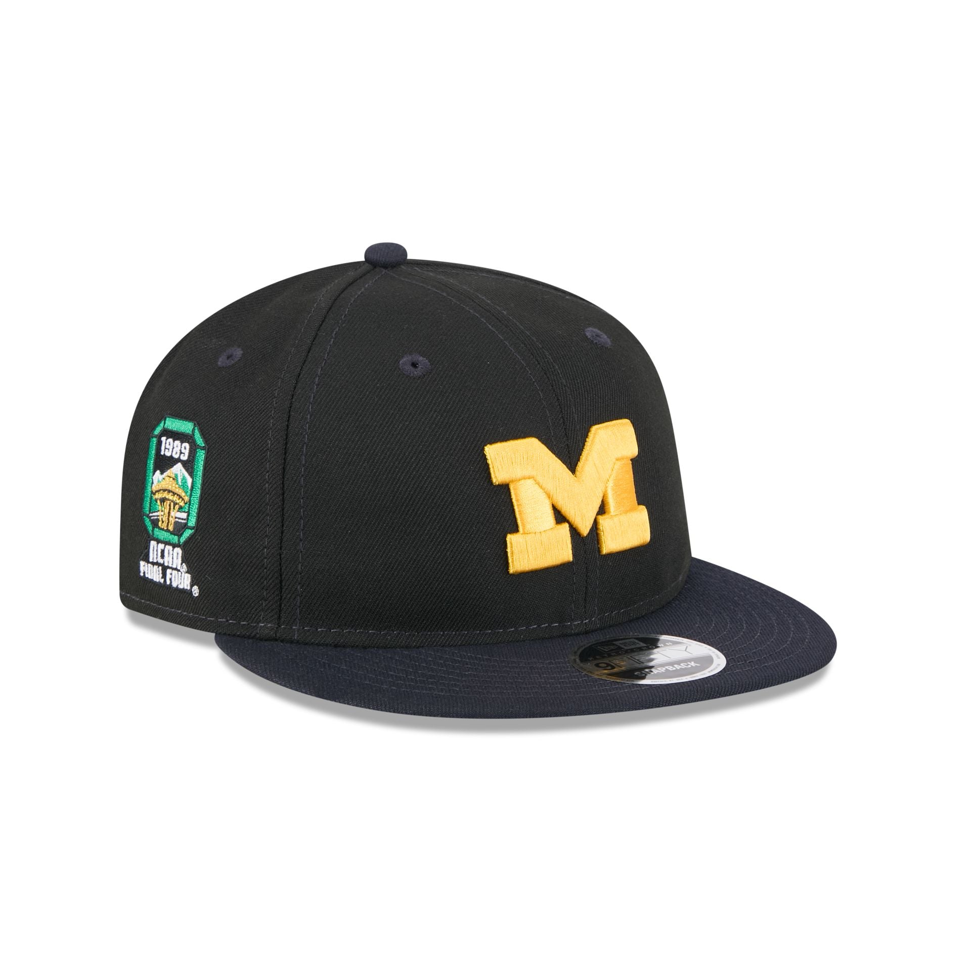 Michigan Wolverines Tournament Side Patch Retro Crown 9Fifty Strapback Hat