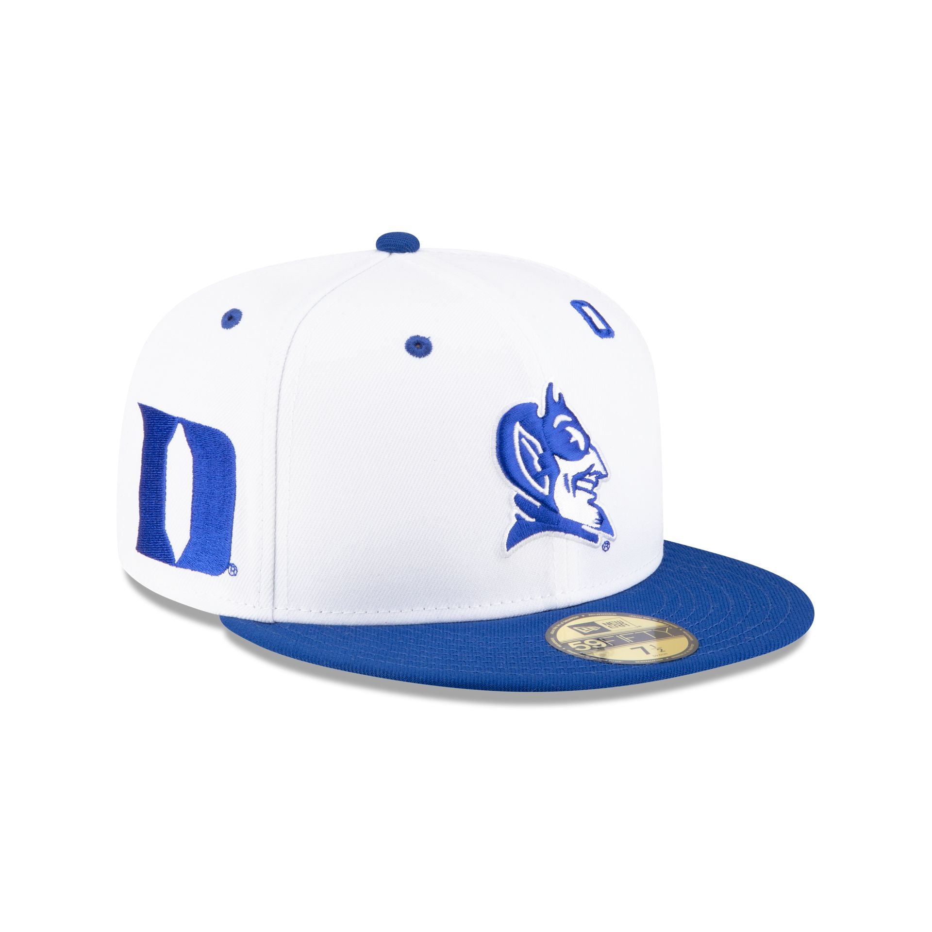Jayson Tatum X Duke Blue Devils White 59Fifty Fitted Hat