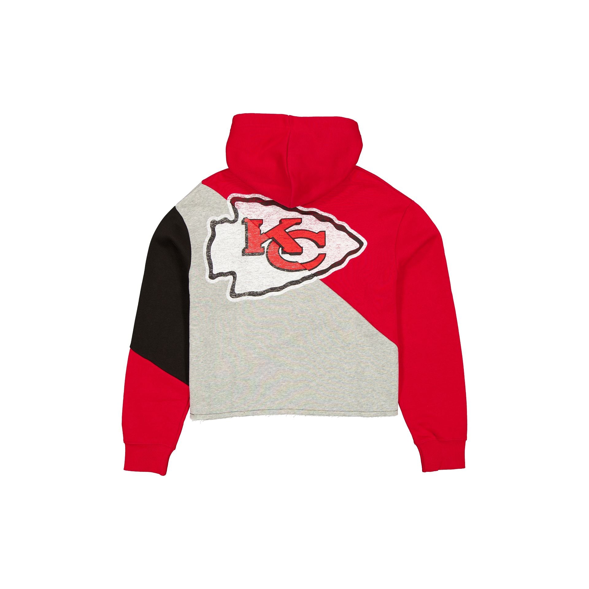 Alternative view of Kansas City Chiefs Team Split Women's Cropped Hoodie