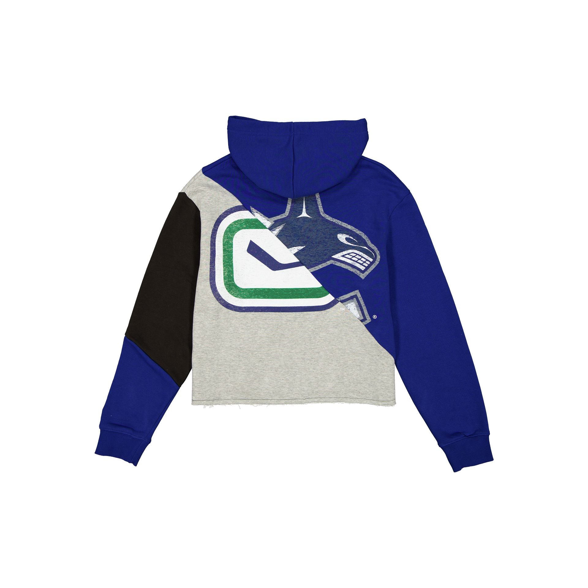 Alternative view of Vancouver Canucks Team Split Women's Cropped Hoodie
