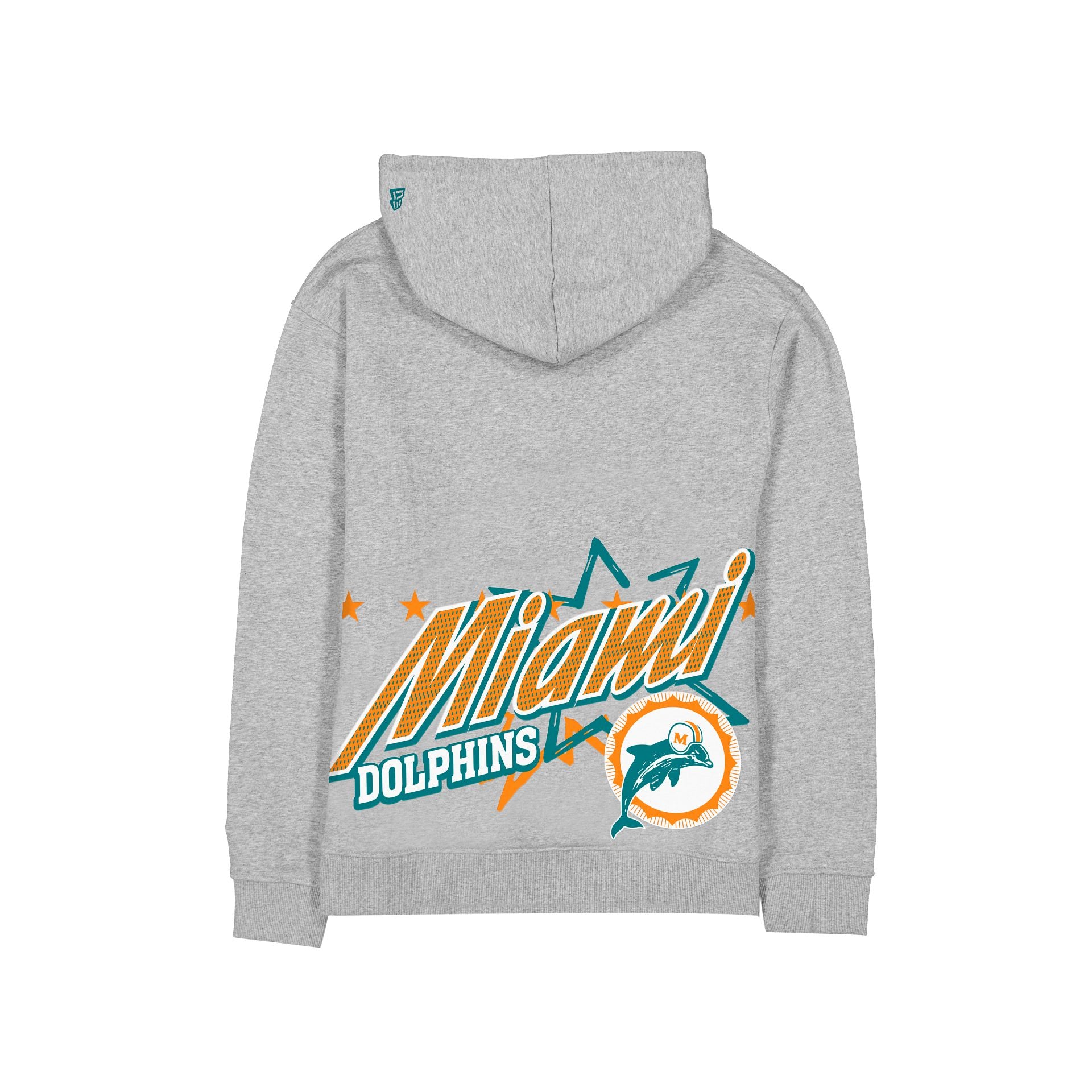 Alternative view of Miami Dolphins Sport Classics Heather Gray Hoodie