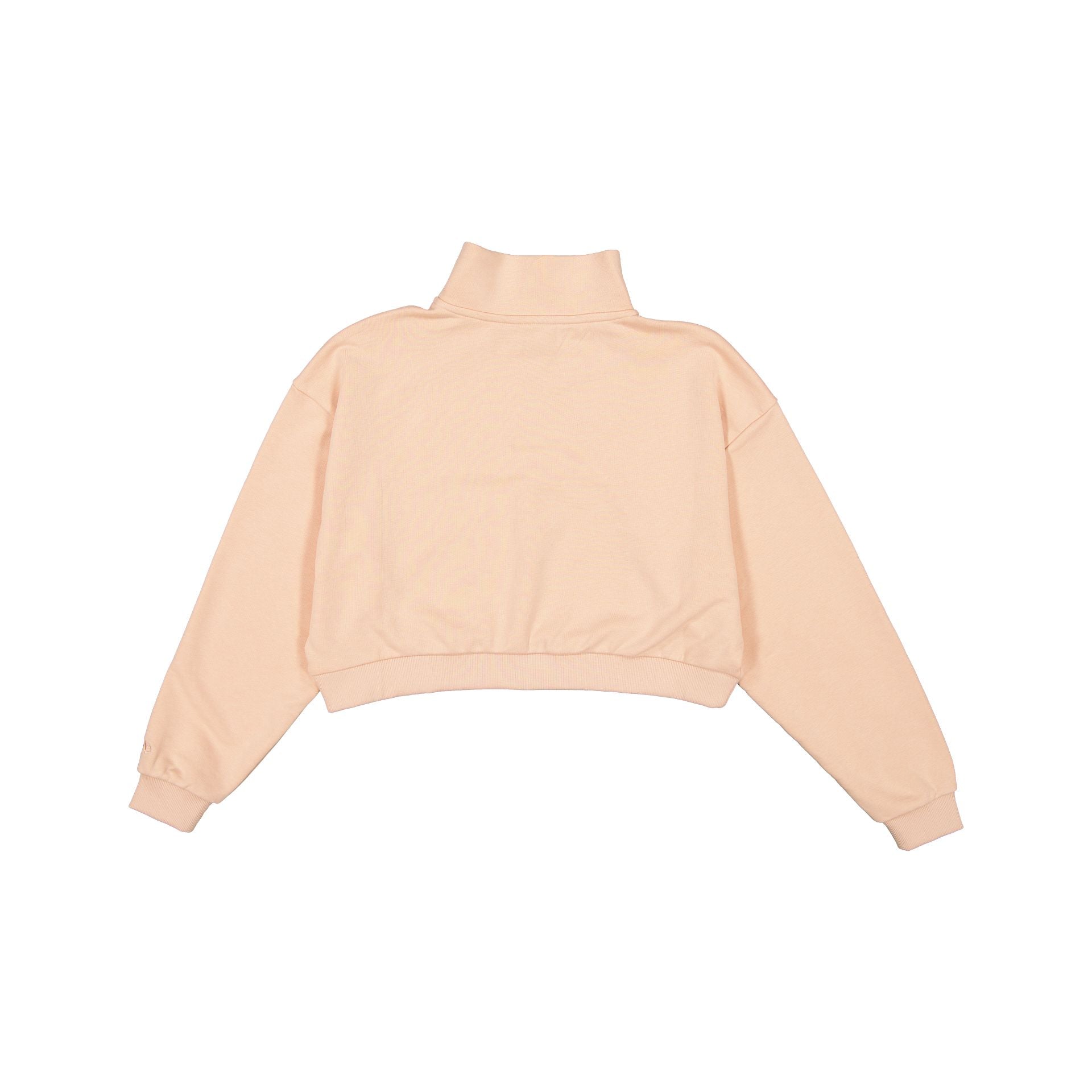 Alternative view of New York Yankees Tonal Cropped Pastel Pink Women's Quarter Zip