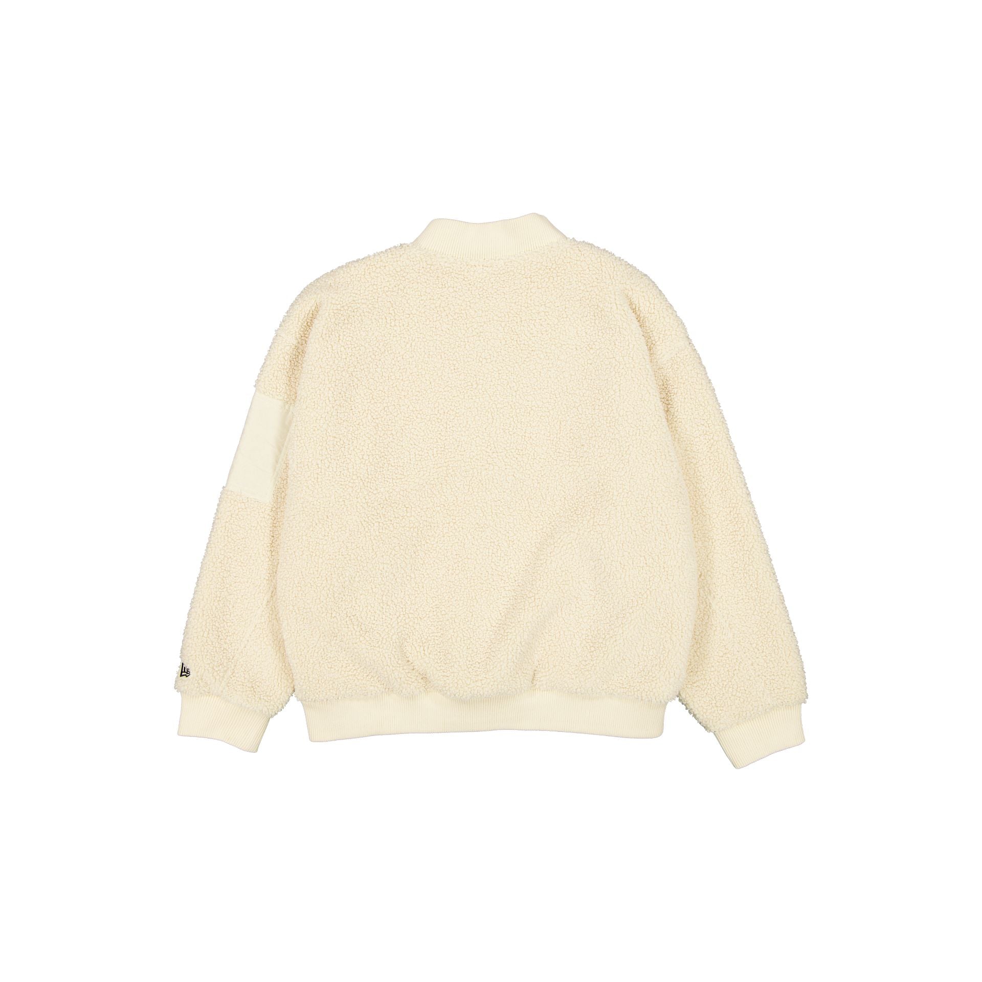 Alternative view of New York Yankees Sherpa Light Beige Women's Bomber Jacket