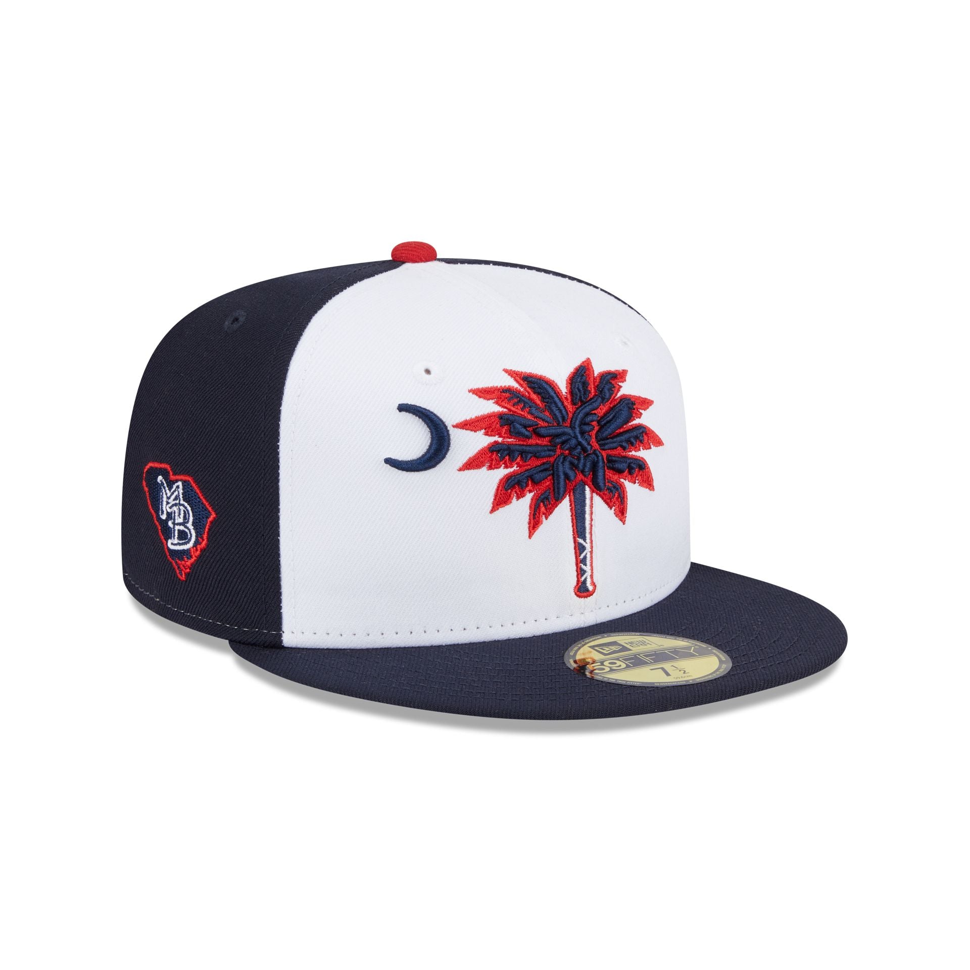 Myrtle Beach Pelicans Theme Night Navy Sidepatch59Fifty Fitted Hat
