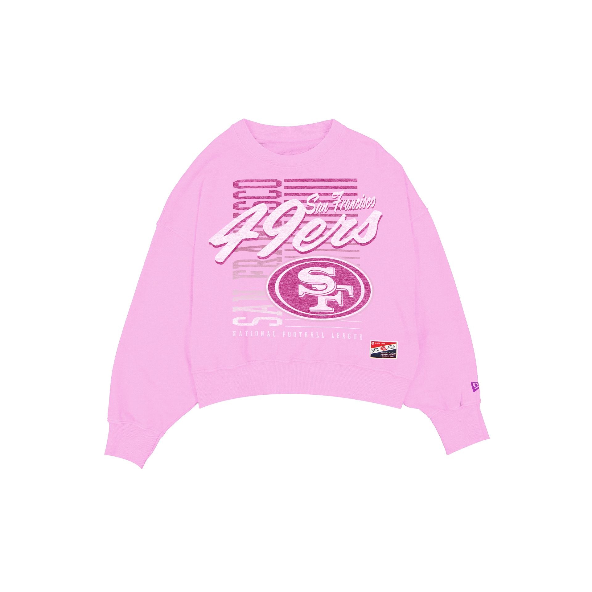 San Francisco 49Ers Throwback Women's Washed Pink Crewneck