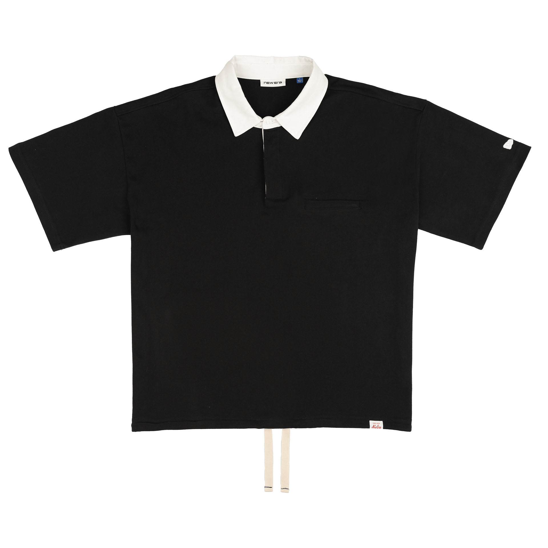 Alternative view of New Era Branded Alden Black Rugby Shirt