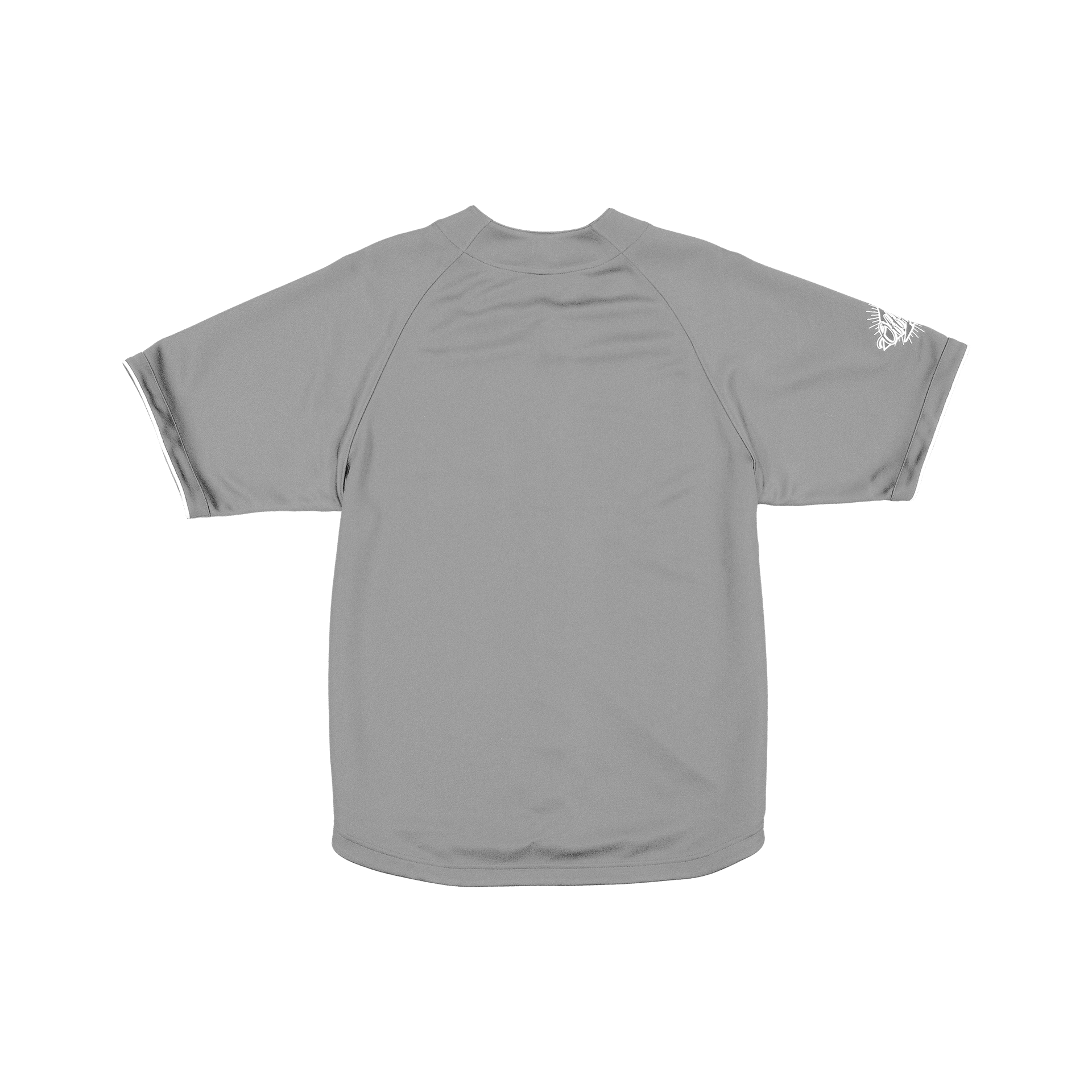 Alternative view of New Era Branded Batter's Eye Raglan Baseball Mirage Gray Jersey
