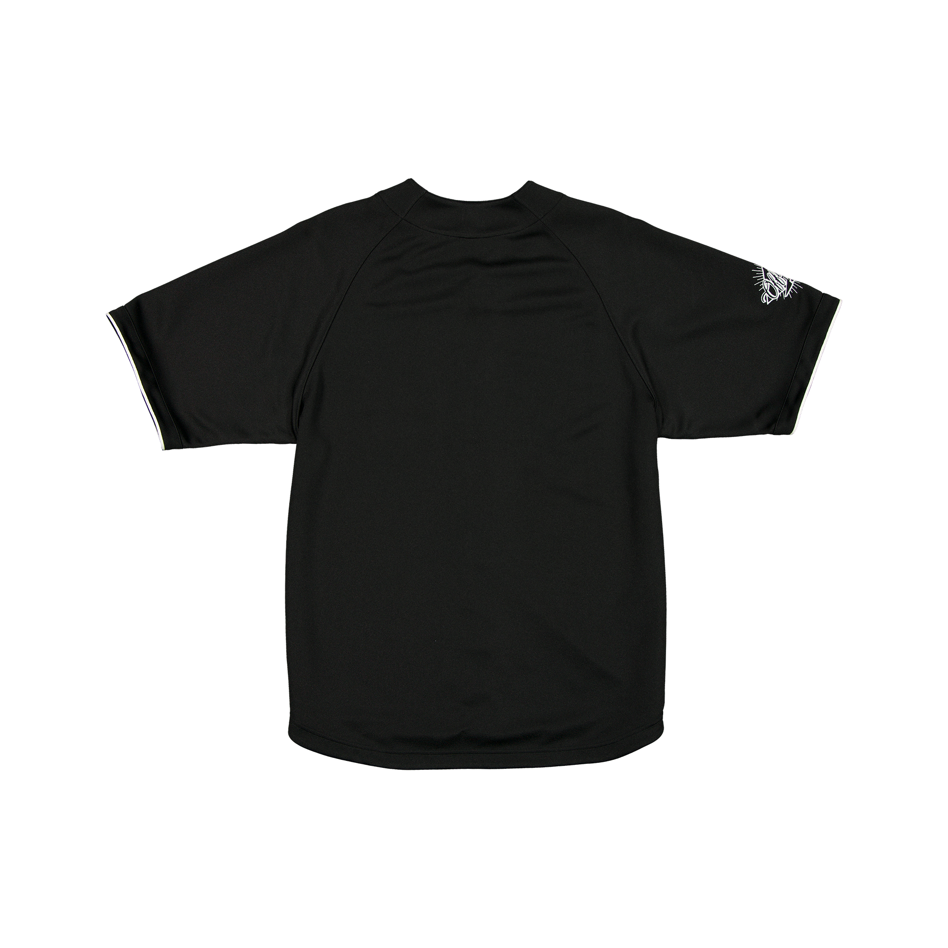 Alternative view of New Era Branded Batter's Eye Raglan Baseball Black Jersey
