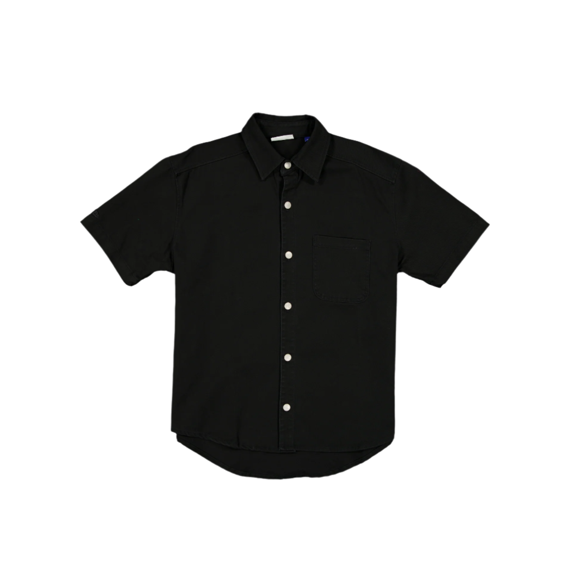 Alternative view of New Era Branded Ellicott Black Twill Half Sleeve Button Up Shirt