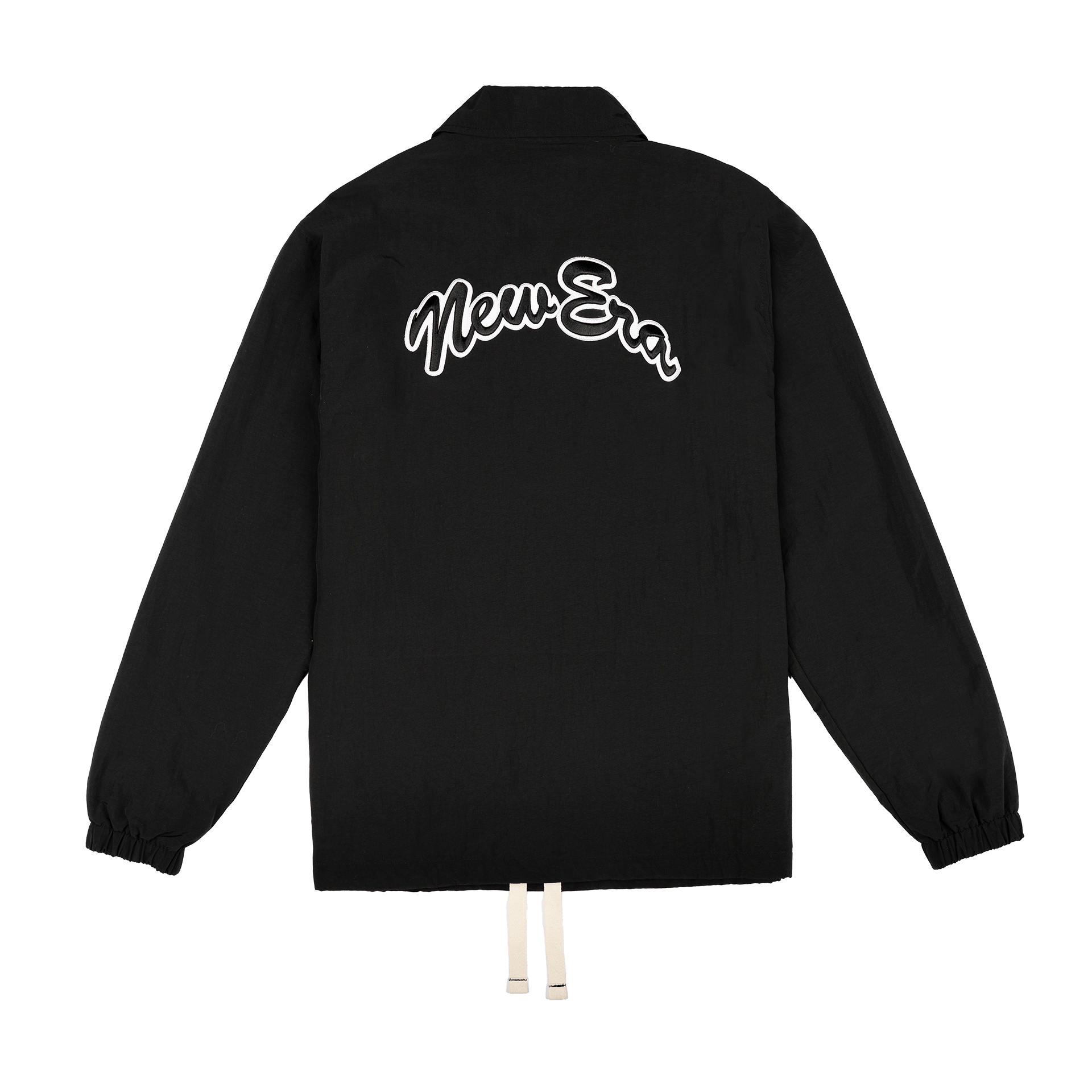 Alternative view of New Era Branded Ripstop Script Nylon Black Coach's Jacket