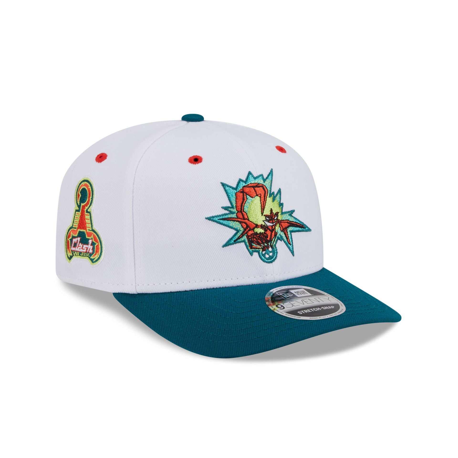 San Jose Earthquakes 2025 Jersey Hook White 9Seventy Stretch-Snap Hat