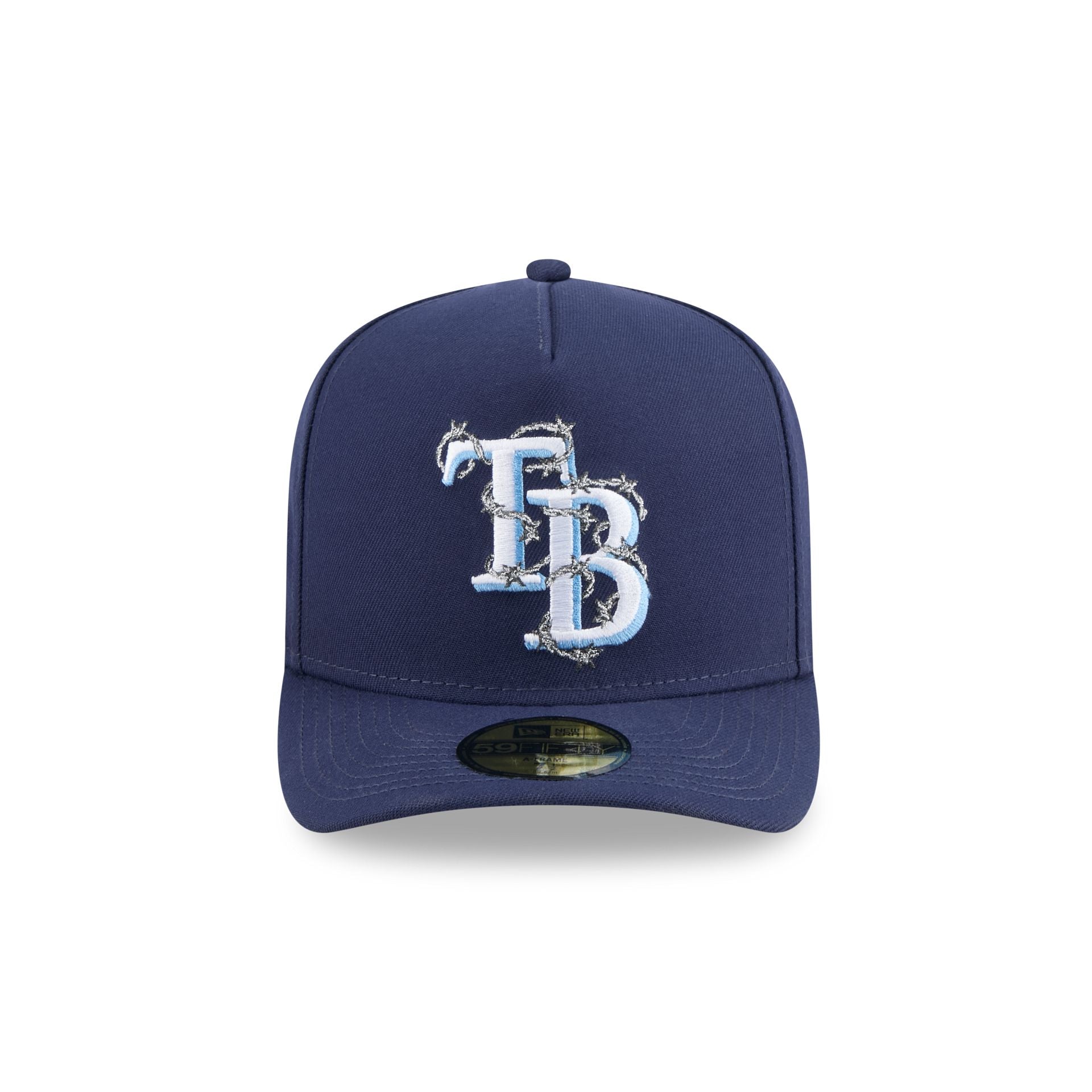 Alternative view of Tampa Bay Rays Barbed Wire 59Fifty A-Frame Fitted Hat