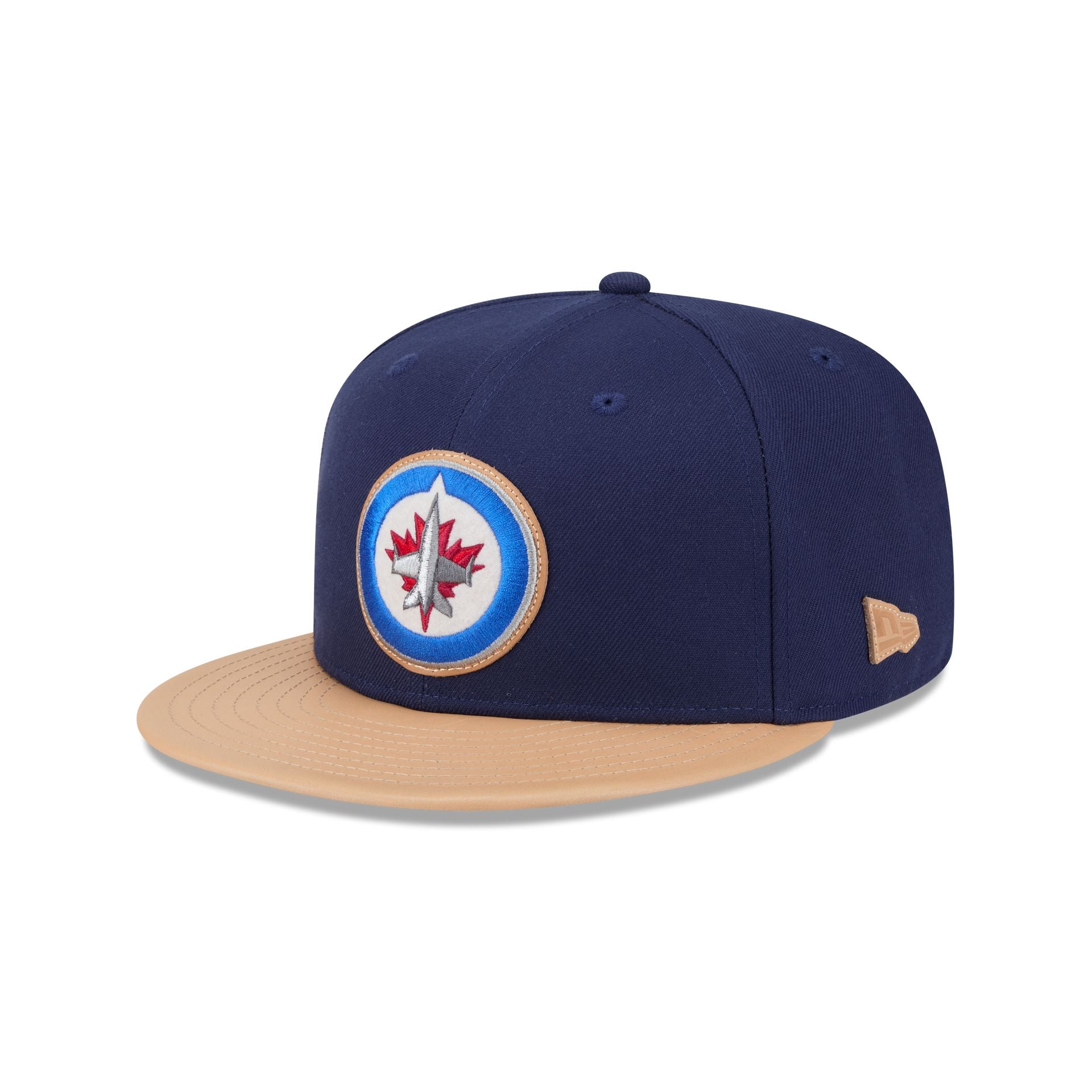 Winnipeg Jets Leather Visor 59Fifty Fitted Hat