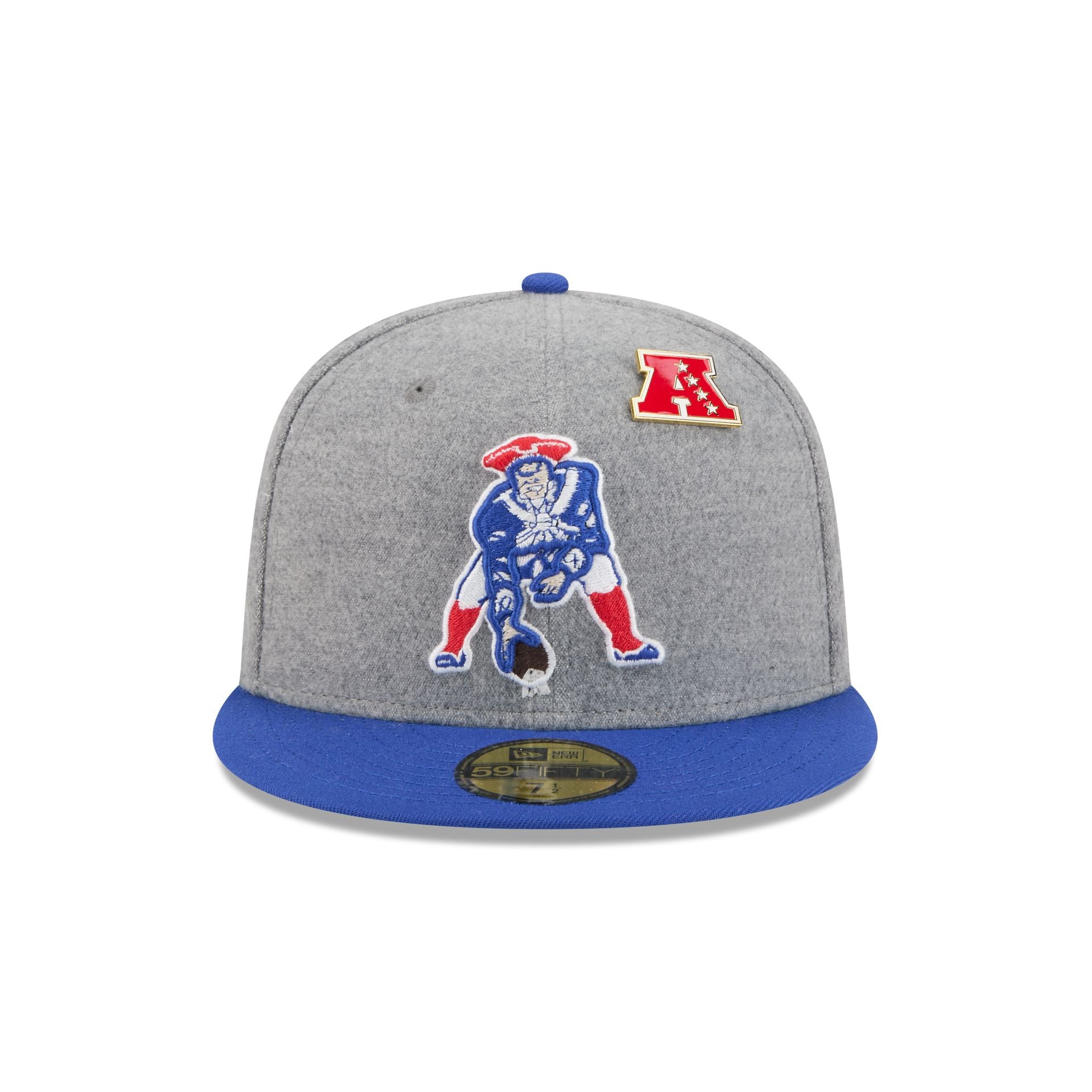 Alternative view of New England Patriots Heather Gray Wool 59Fifty Fitted Hat