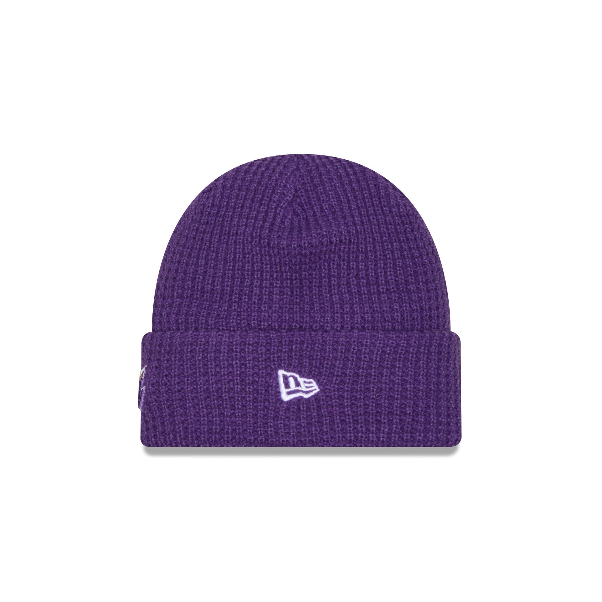 Alternative view of Los Angeles Lakers Waffle Stitch Knit Beanie Hat