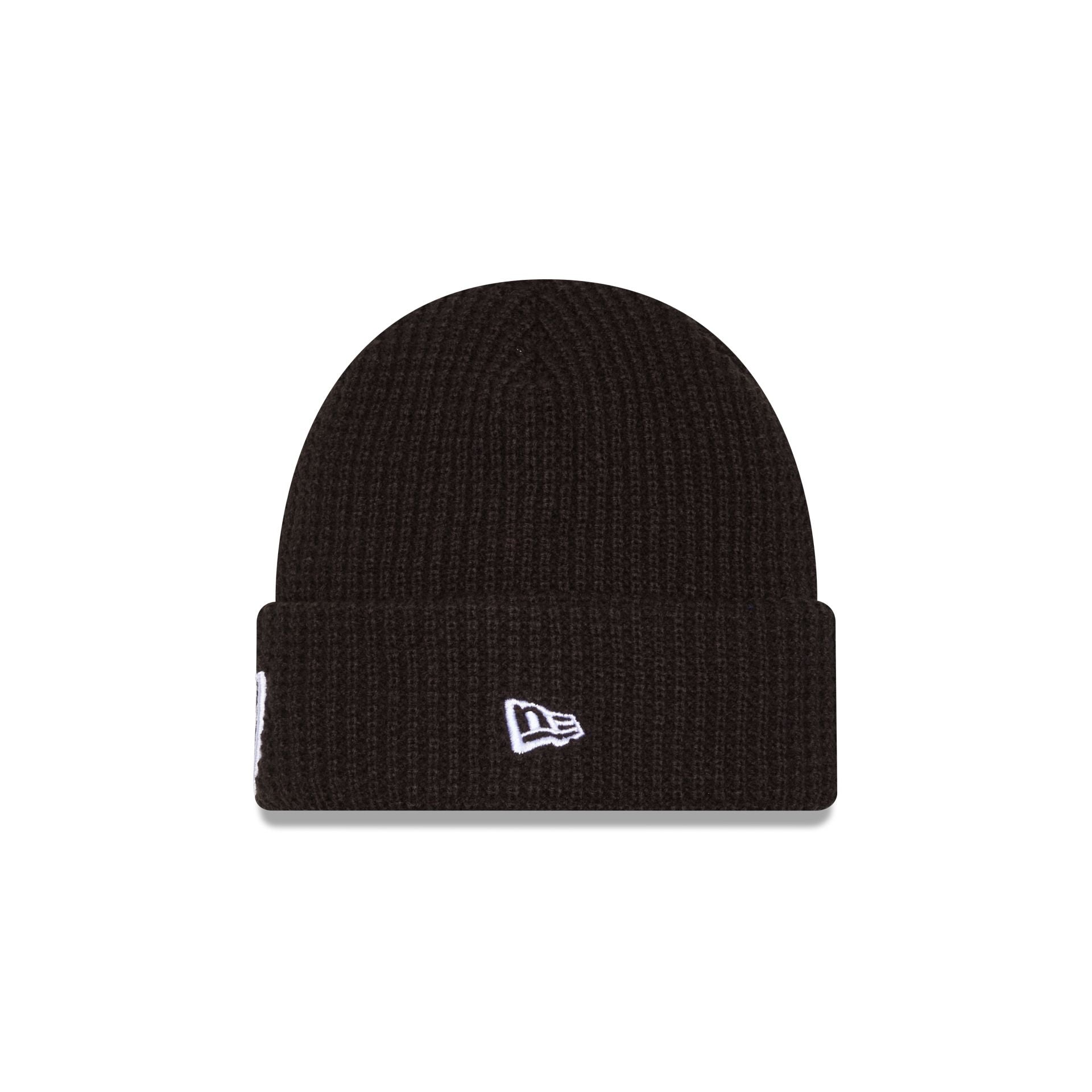 Alternative view of Las Vegas Raiders Waffle Stitch Knit Beanie Hat
