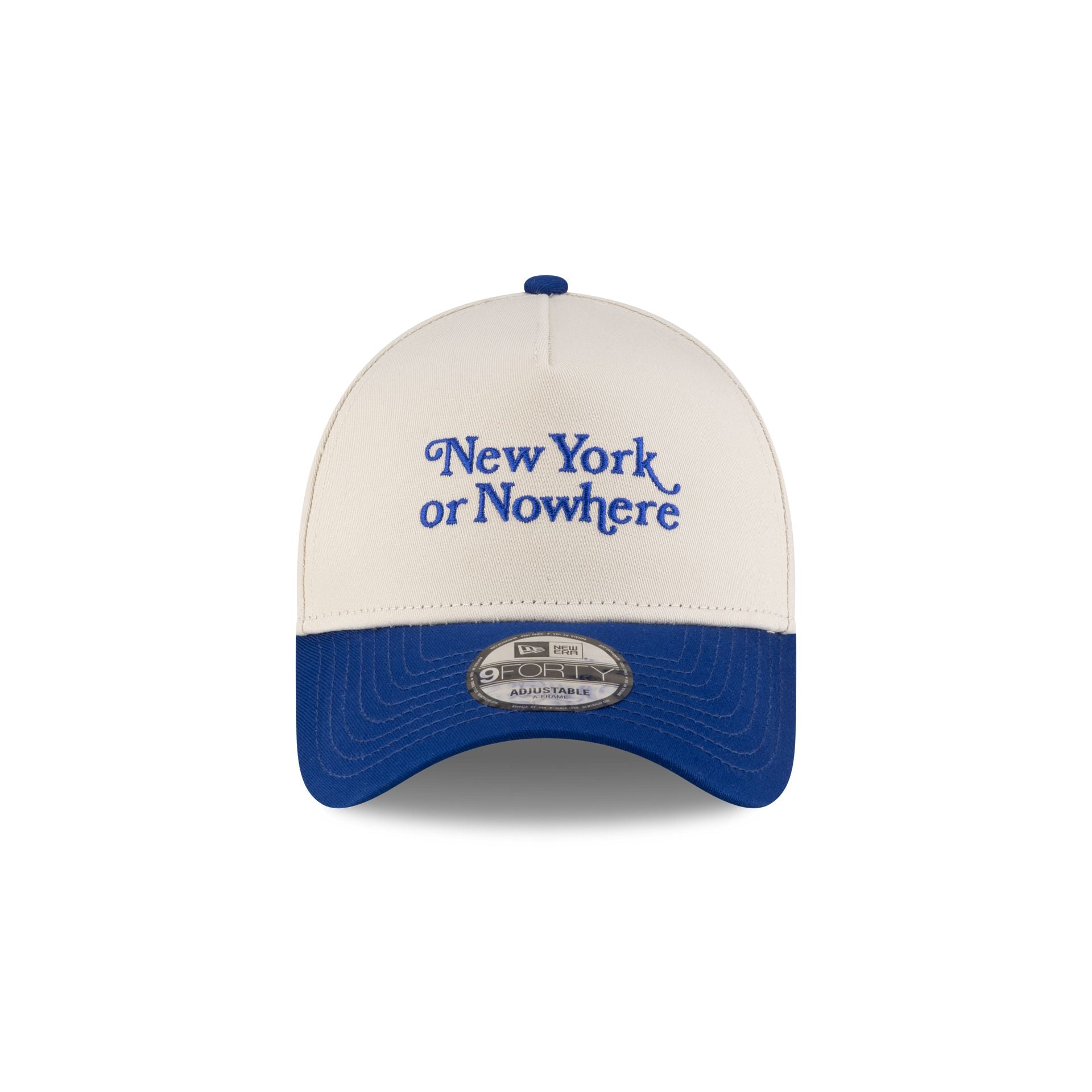 Alternative view of New York Or Nowhere X New York Mets Chrome White Wordmark 9Forty A-Frame Snapback Hat