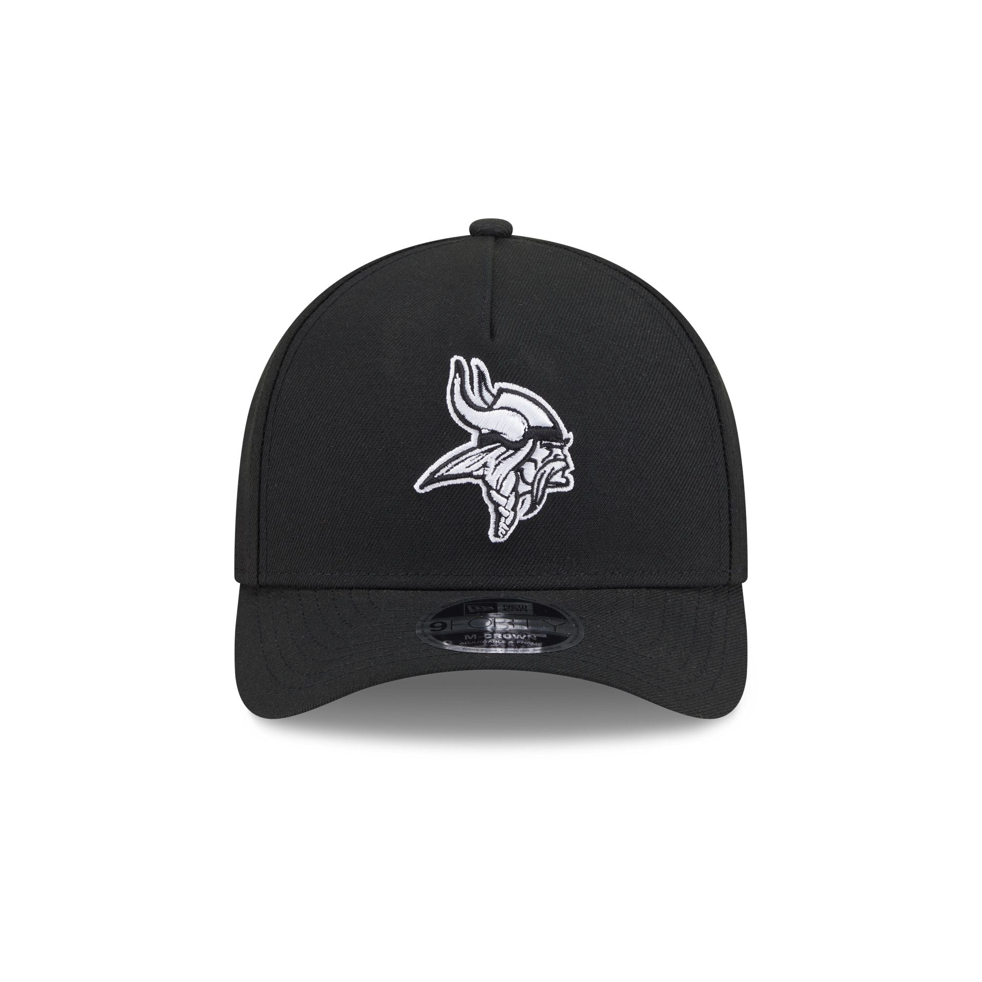Alternative view of Minnesota Vikings Black & White 9Forty M-Crown A-Frame Snapback Hat