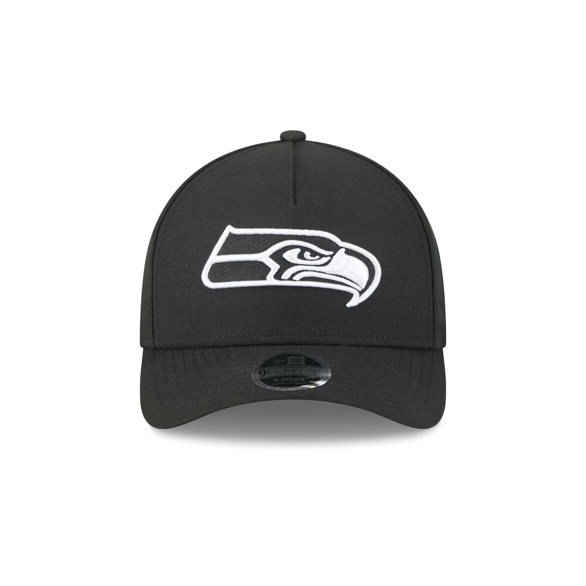Alternative view of Seattle Seahawks Black & White 9Forty M-Crown A-Frame Snapback Hat