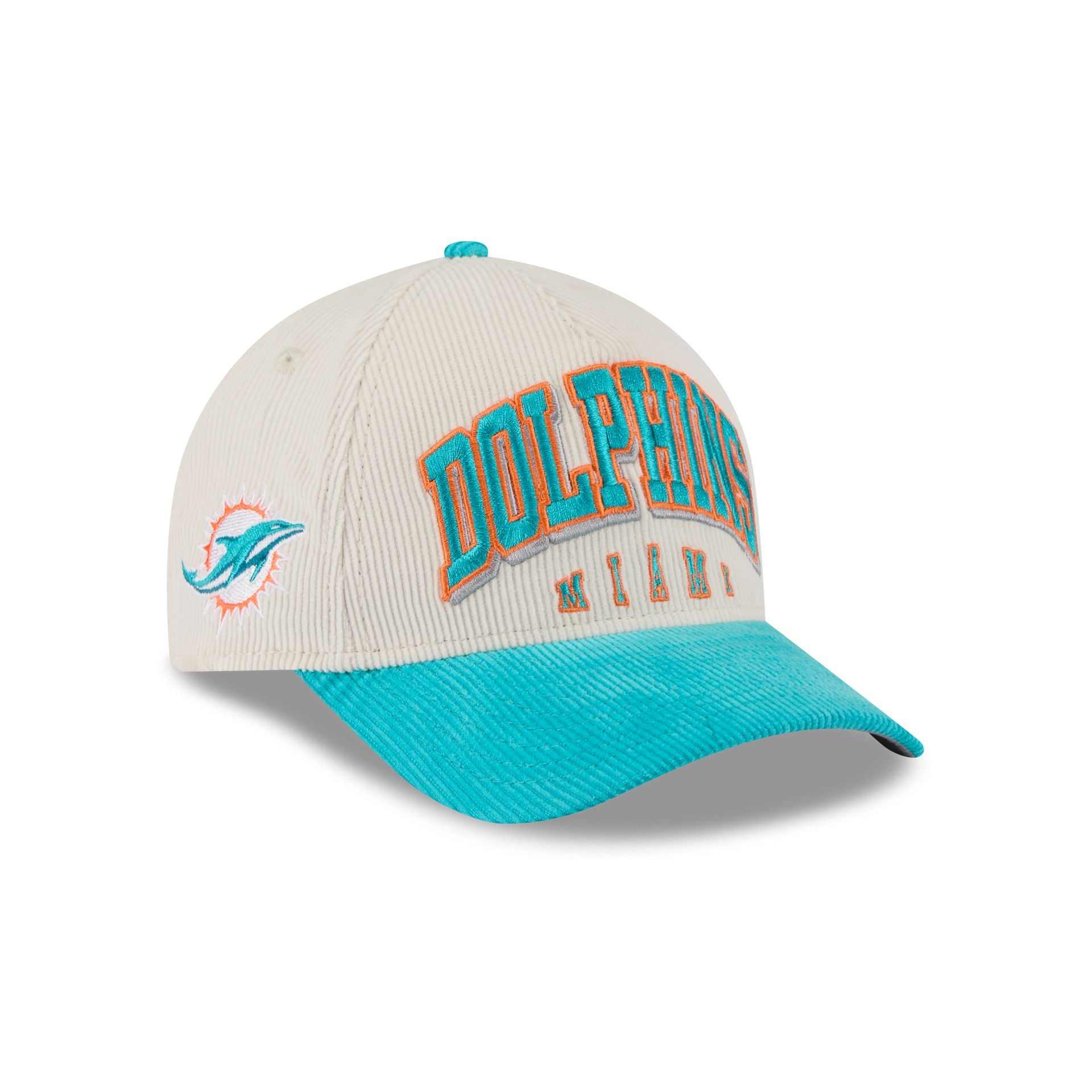 Miami Dolphins Stacked Corduroy 9Forty M-Crown A-Frame Snapback Hat