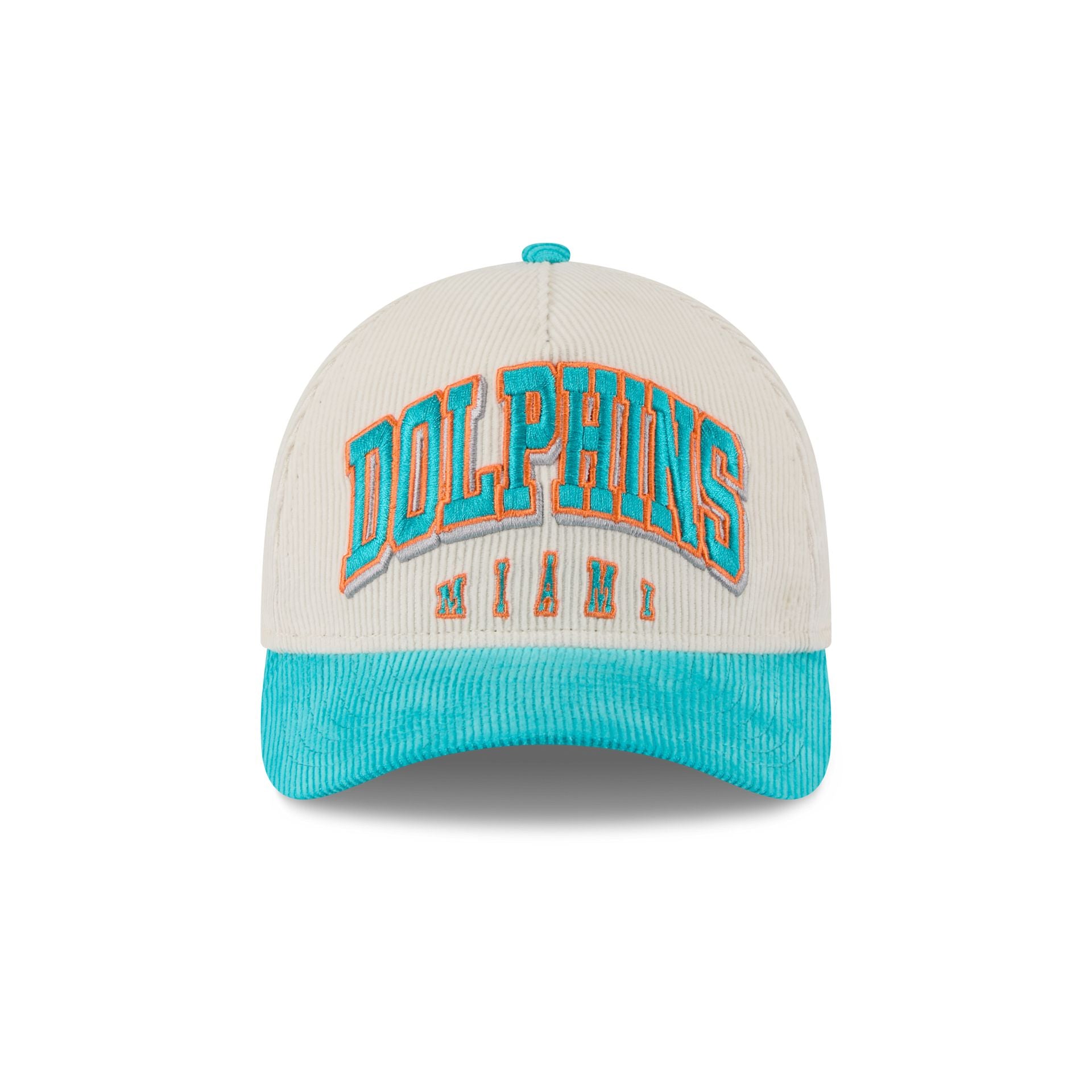 Alternative view of Miami Dolphins Stacked Corduroy 9Forty M-Crown A-Frame Snapback Hat