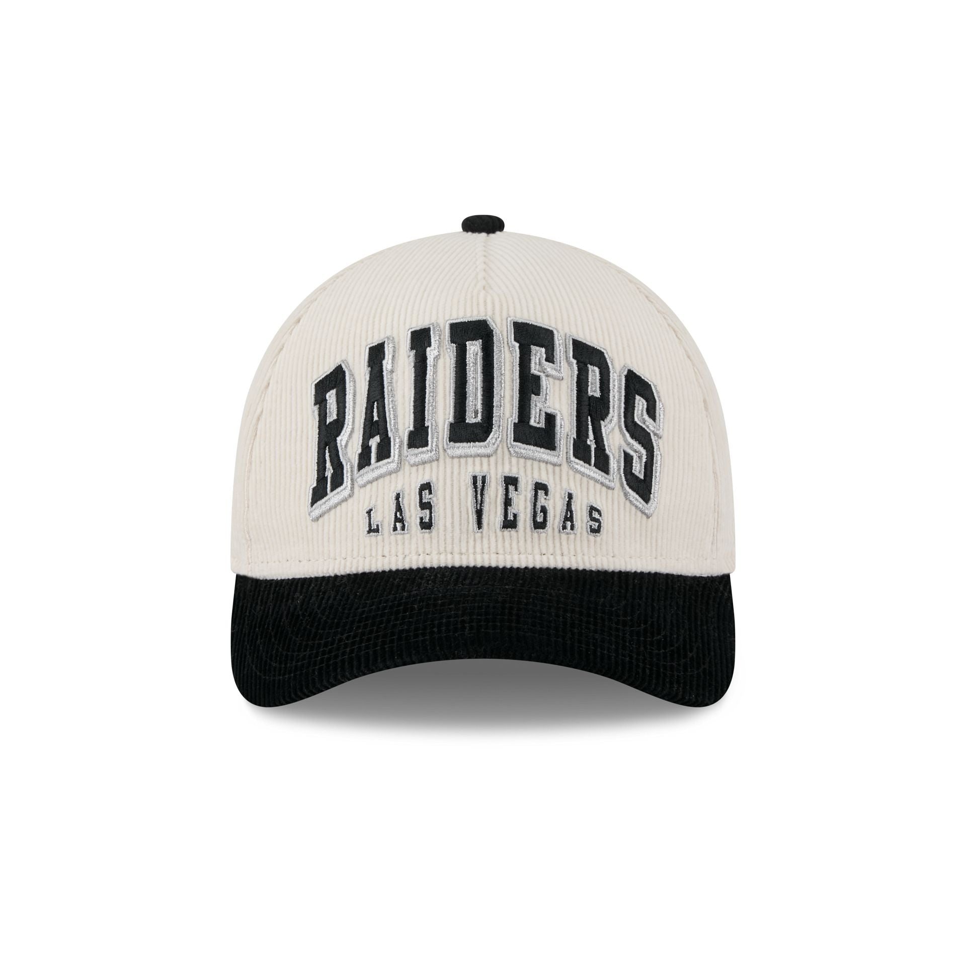 Alternative view of Las Vegas Raiders Stacked Corduroy 9Forty M-Crown A-Frame Snapback Hat
