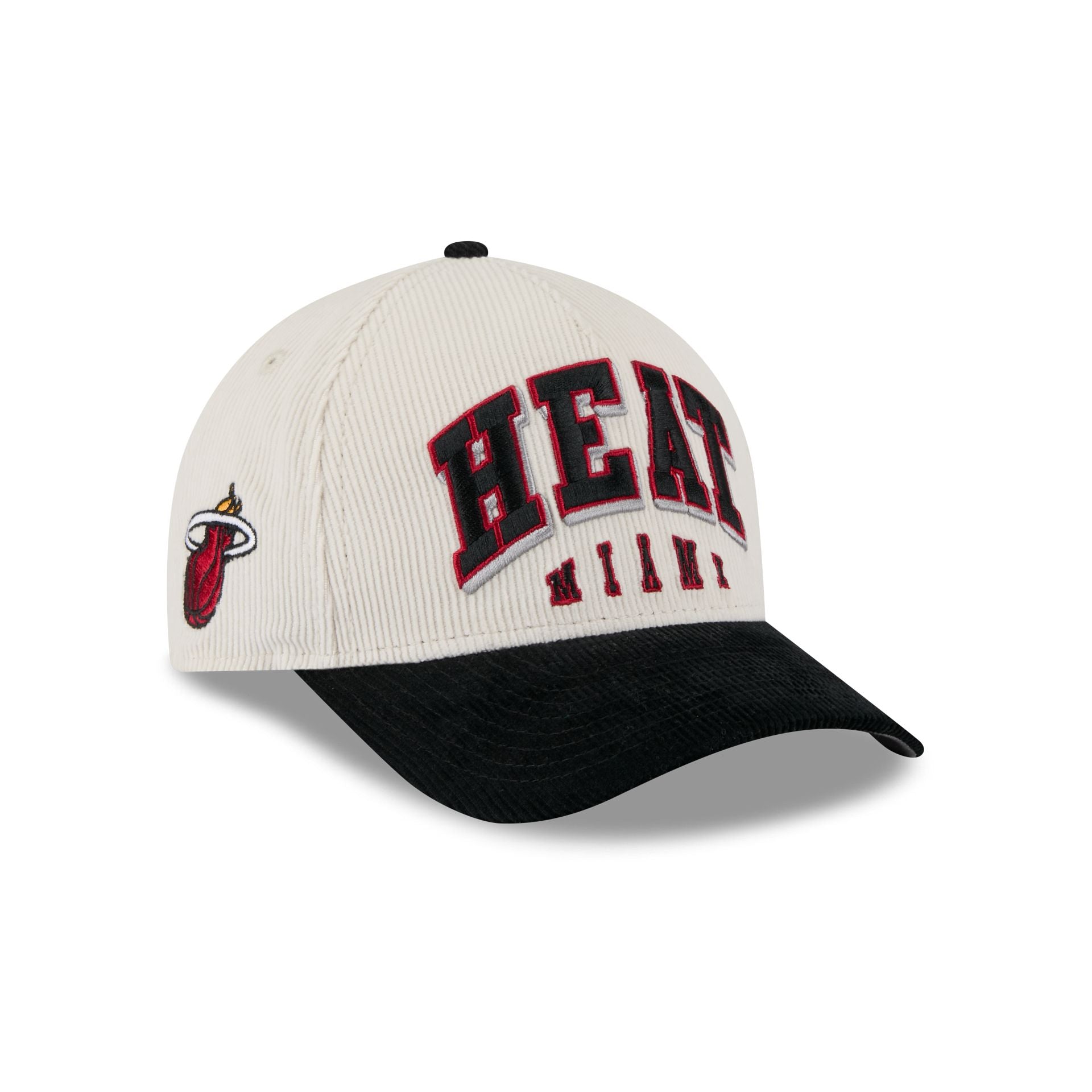 Miami Heat Stacked Corduroy 9Forty M-Crown A-Frame Snapback Hat