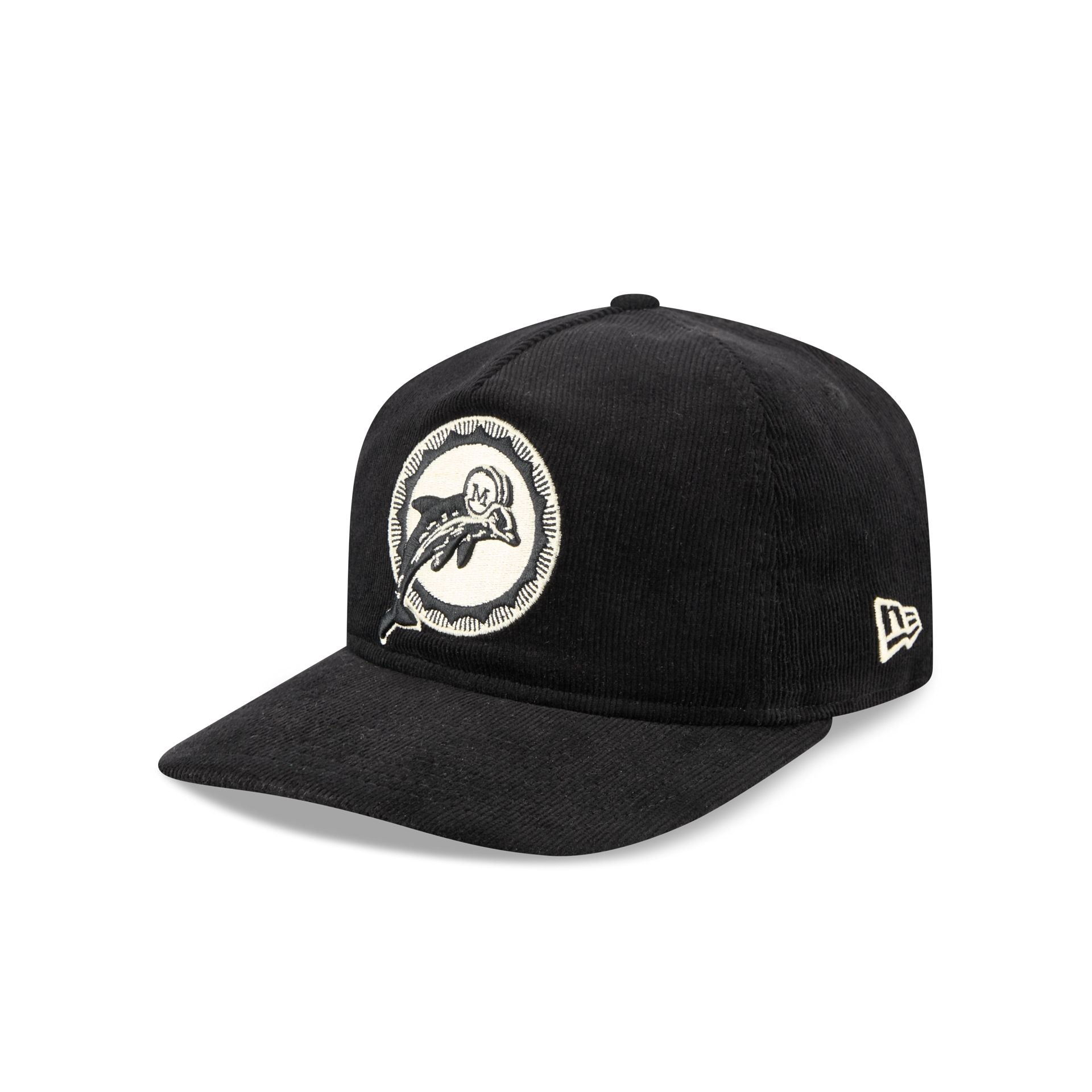 Miami Dolphins Nostalgic Black Corduroy 19Twenty Adjustable Hat