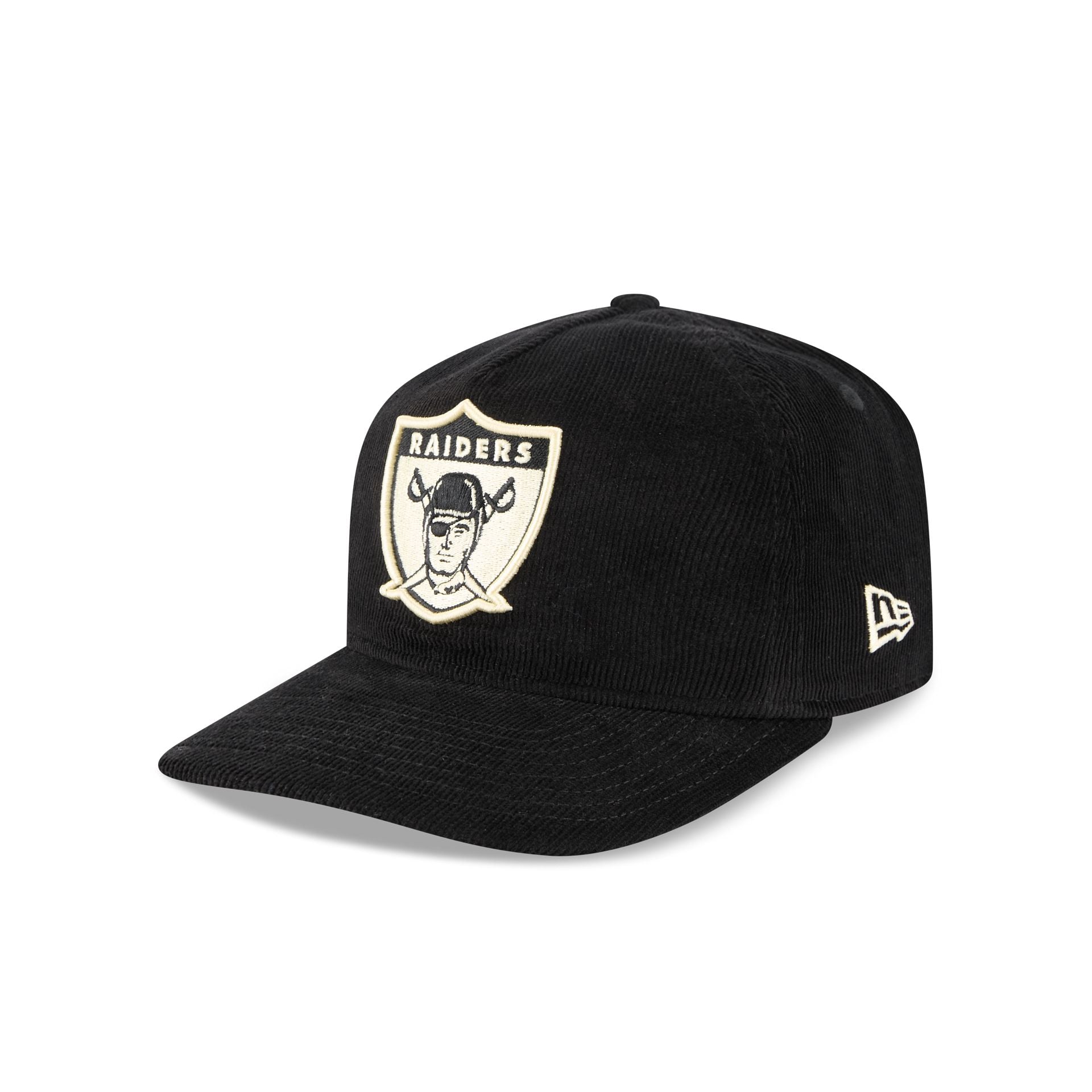 Las Vegas Raiders Nostalgic Black Corduroy 19Twenty Adjustable Hat