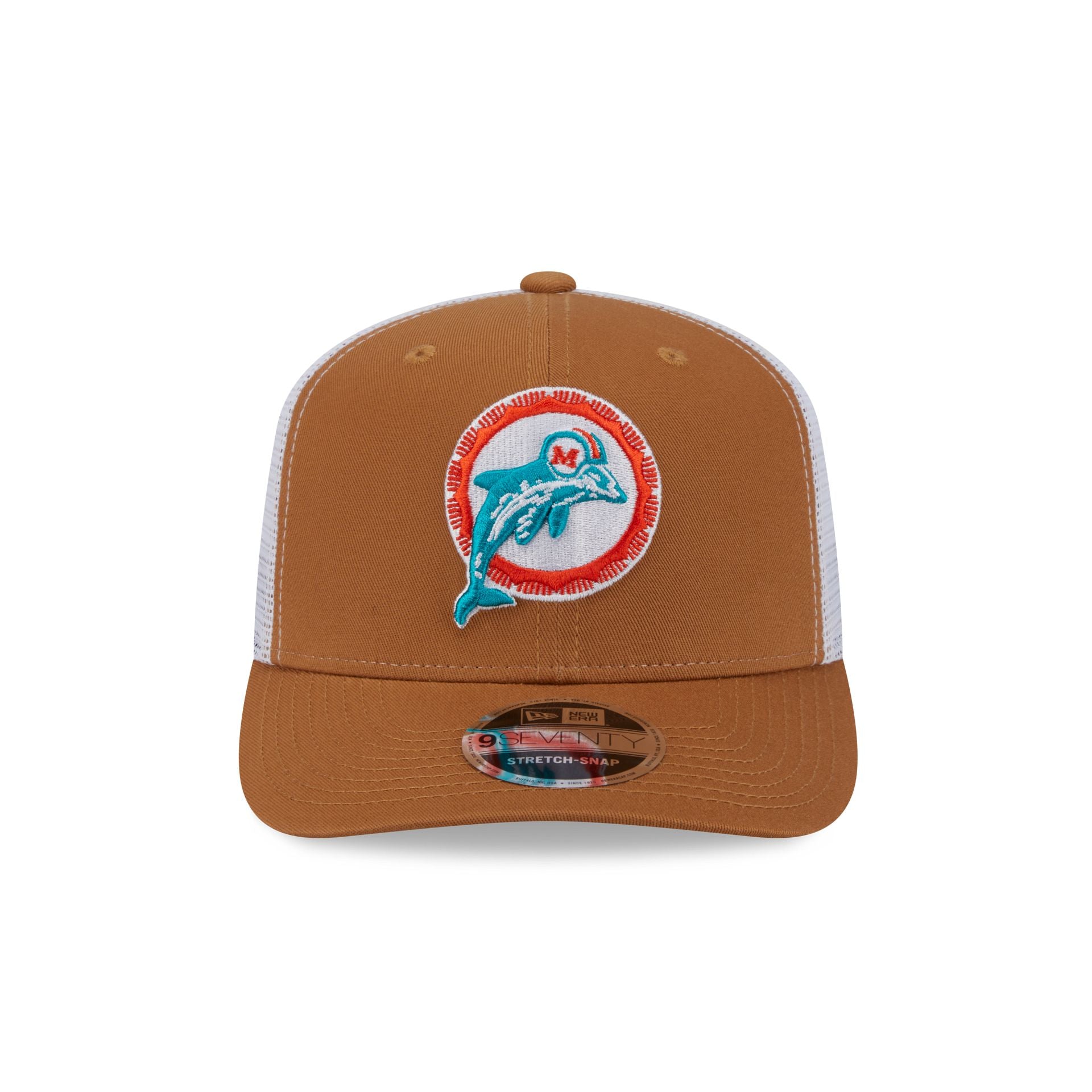 Alternative view of Miami Dolphins Bronze 9Seventy Trucker Hat