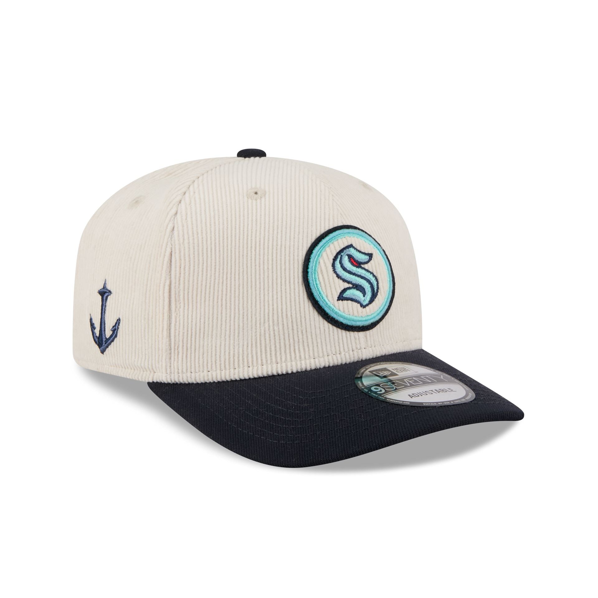 Seattle Kraken Loyal Corduroy 9Seventy Stretch-Snap Hat