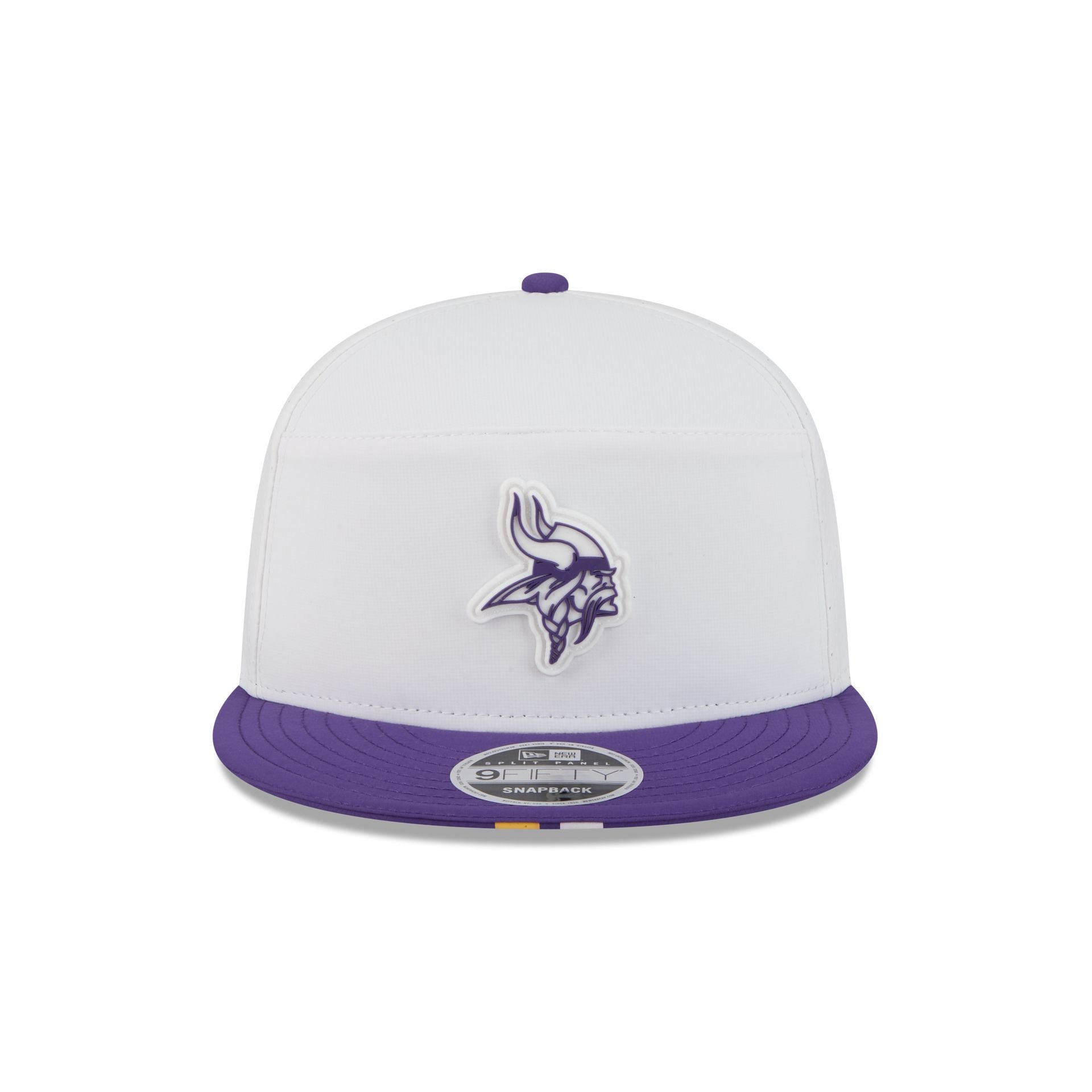 Alternative view of Minnesota Vikings 2025 Training Split Panel 9Fifty Snapback Hat