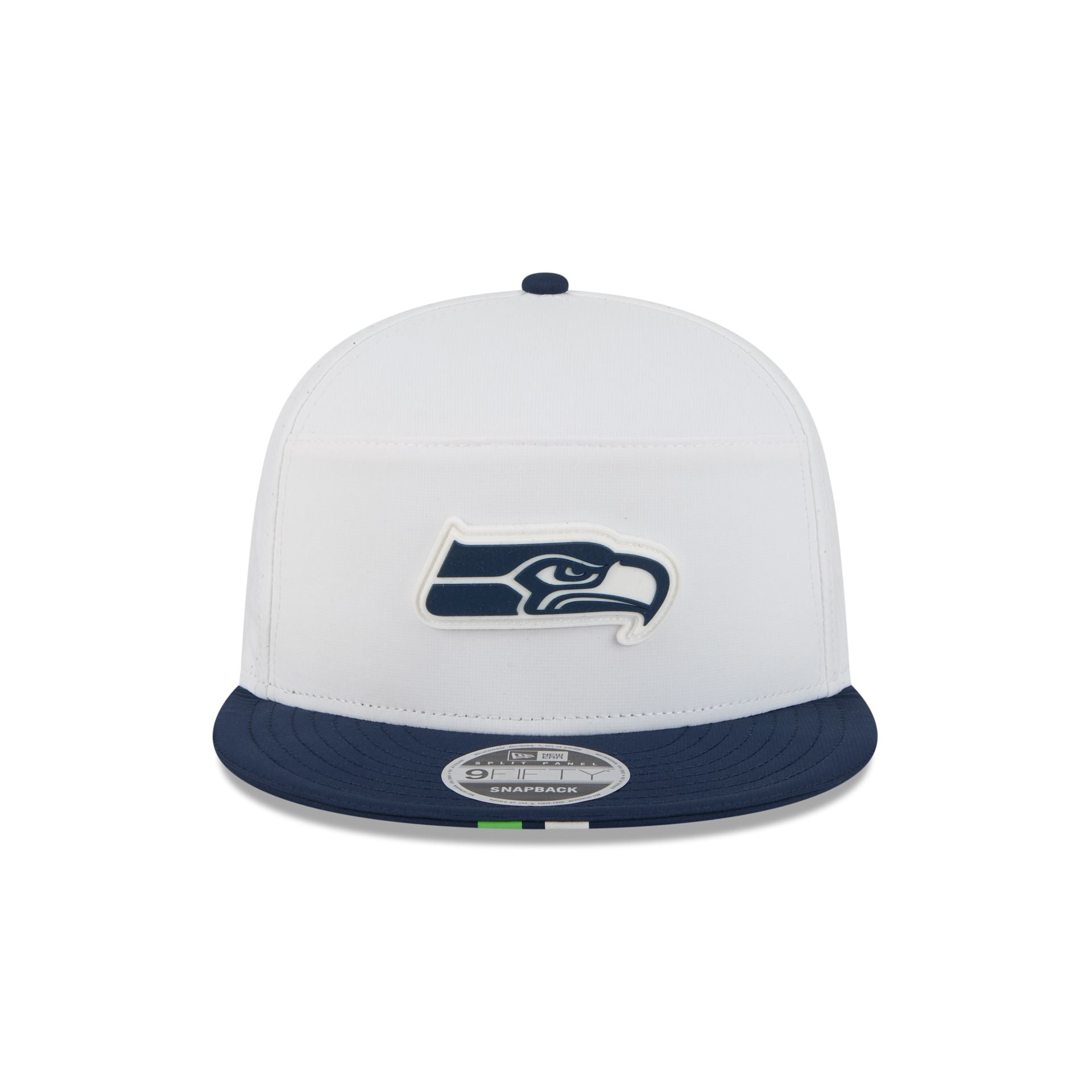 Alternative view of Seattle Seahawks 2025 Training Split Panel 9Fifty Snapback Hat
