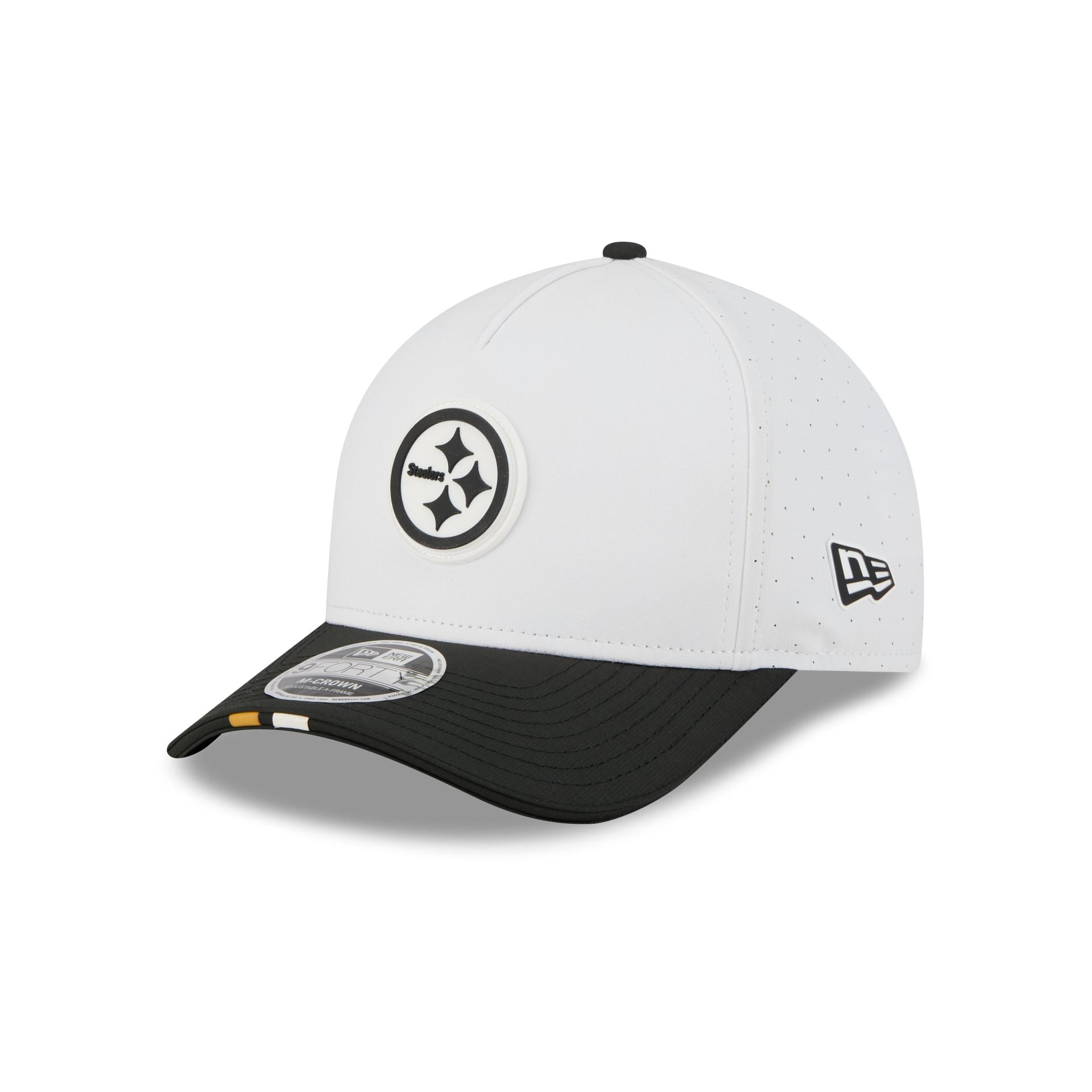 Pittsburgh Steelers 2025 Training 9Forty M-Crown A-Frame Snapback Hat