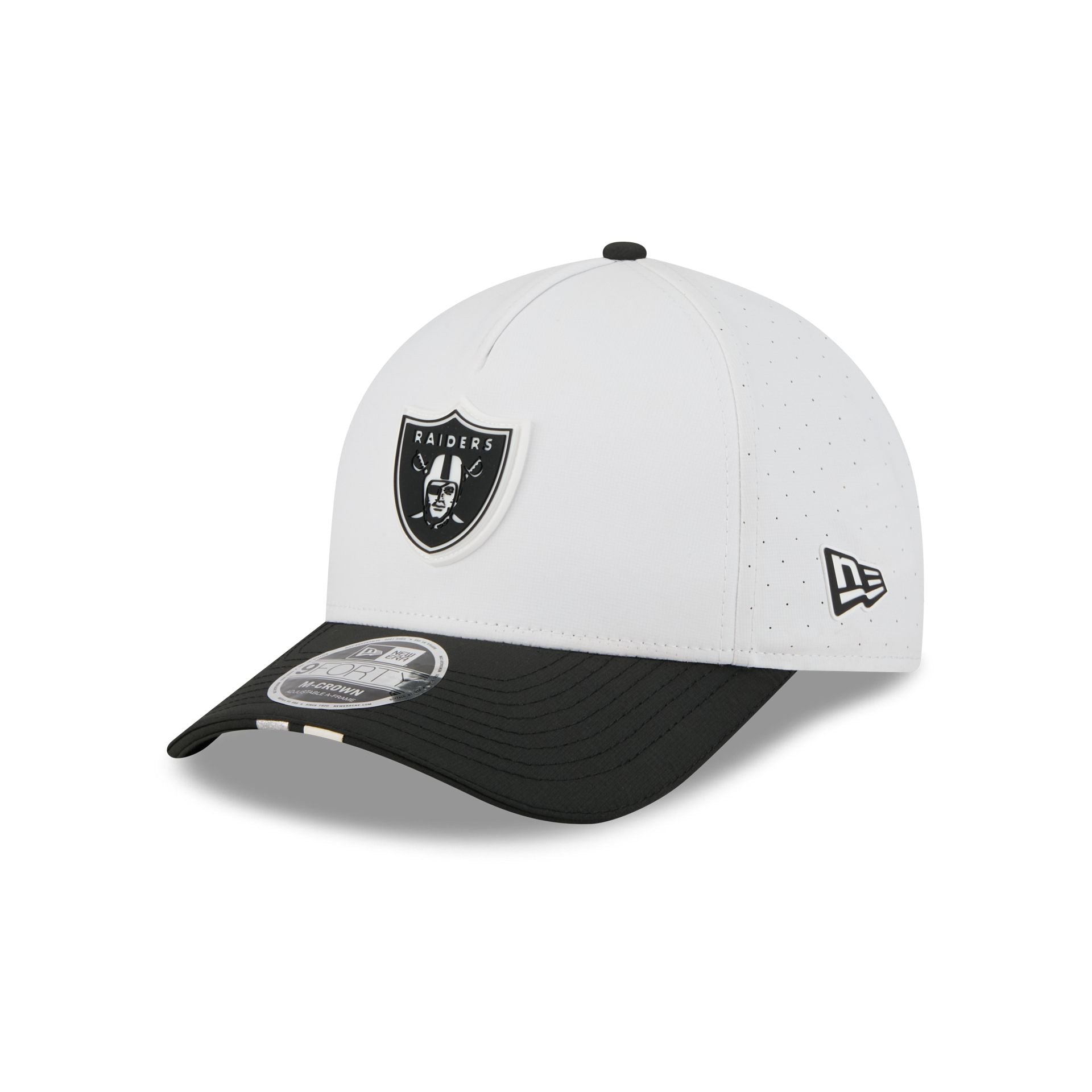 Las Vegas Raiders 2025 Training 9Forty M-Crown A-Frame Snapback Hat