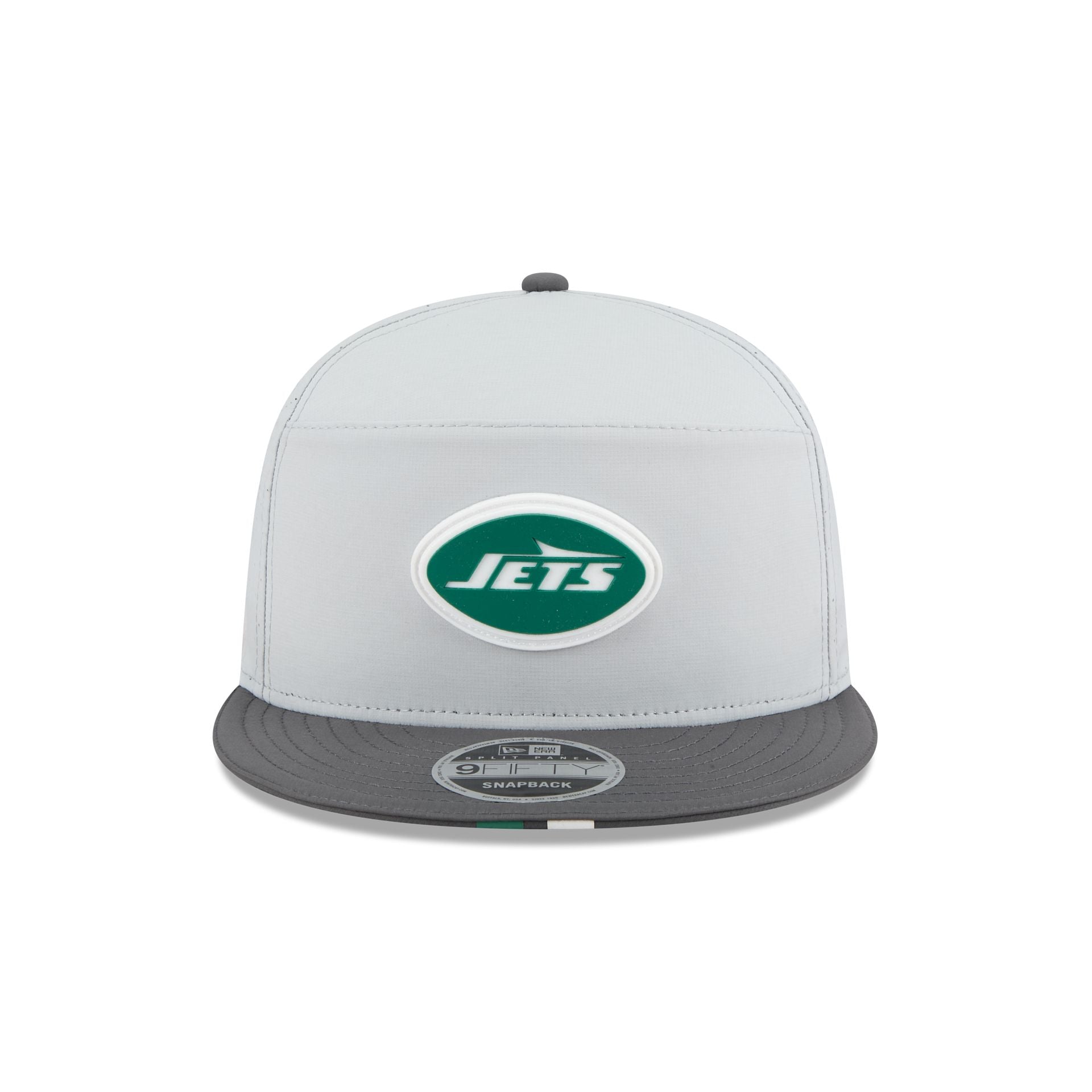 Alternative view of New York Jets 2025 Training Split Panel 9Fifty Snapback Hat