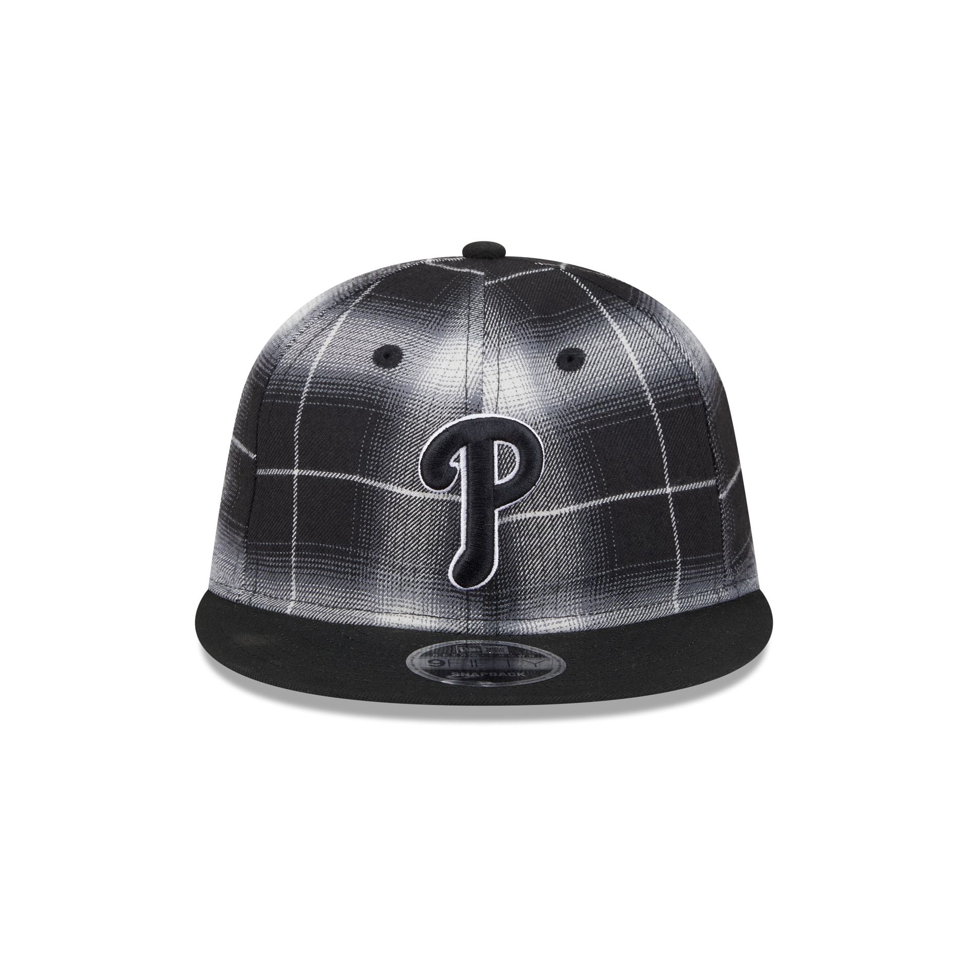 Alternative view of Philadelphia Phillies Black And White Plaid Retro Crown 9Fifty Snapback Hat