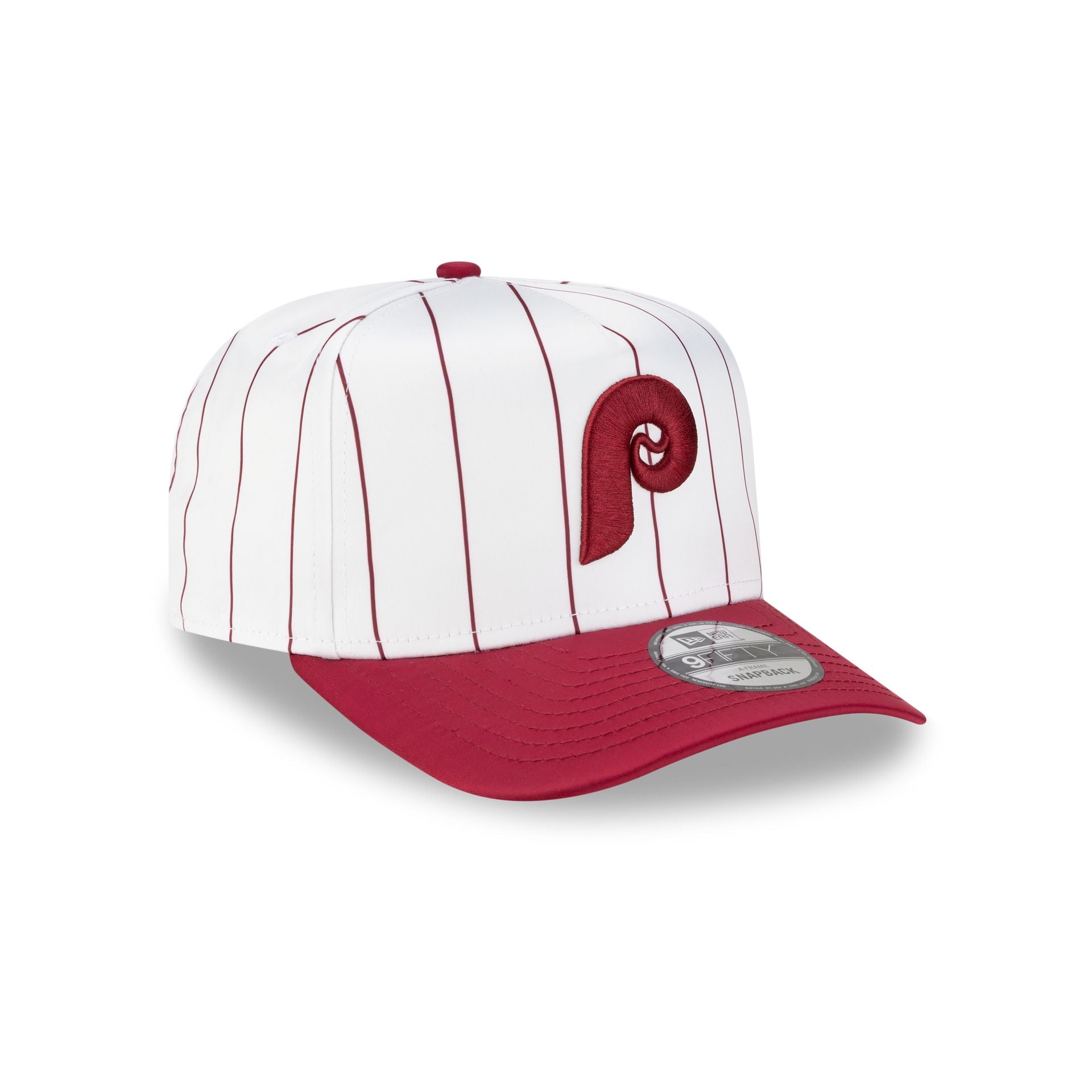 Philadelphia Phillies Satin Pinstripe 9Fifty A-Frame Snapback Hat - Image 3