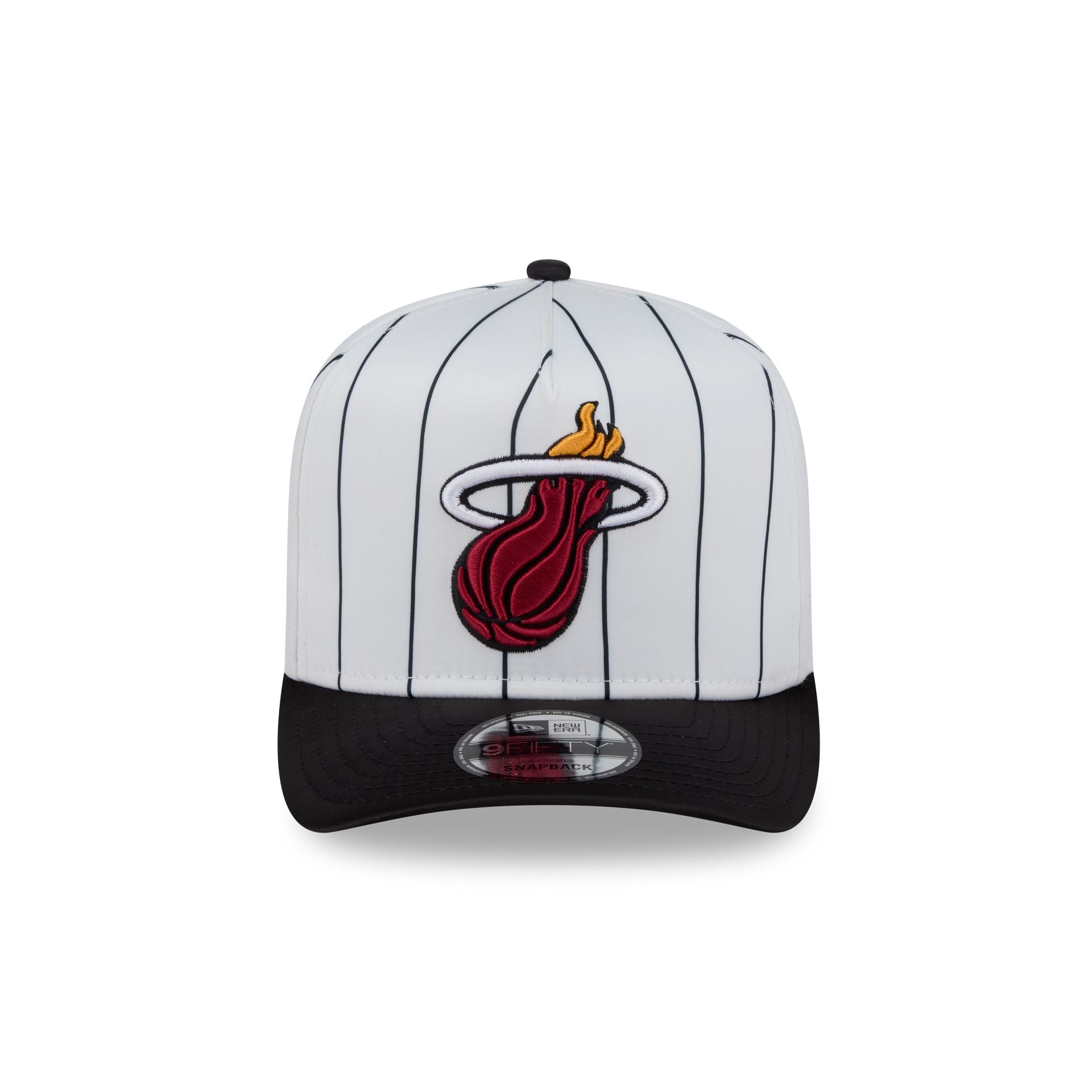 Alternative view of Miami Heat Satin Pinstripe 9Fifty A-Frame Snapback Hat