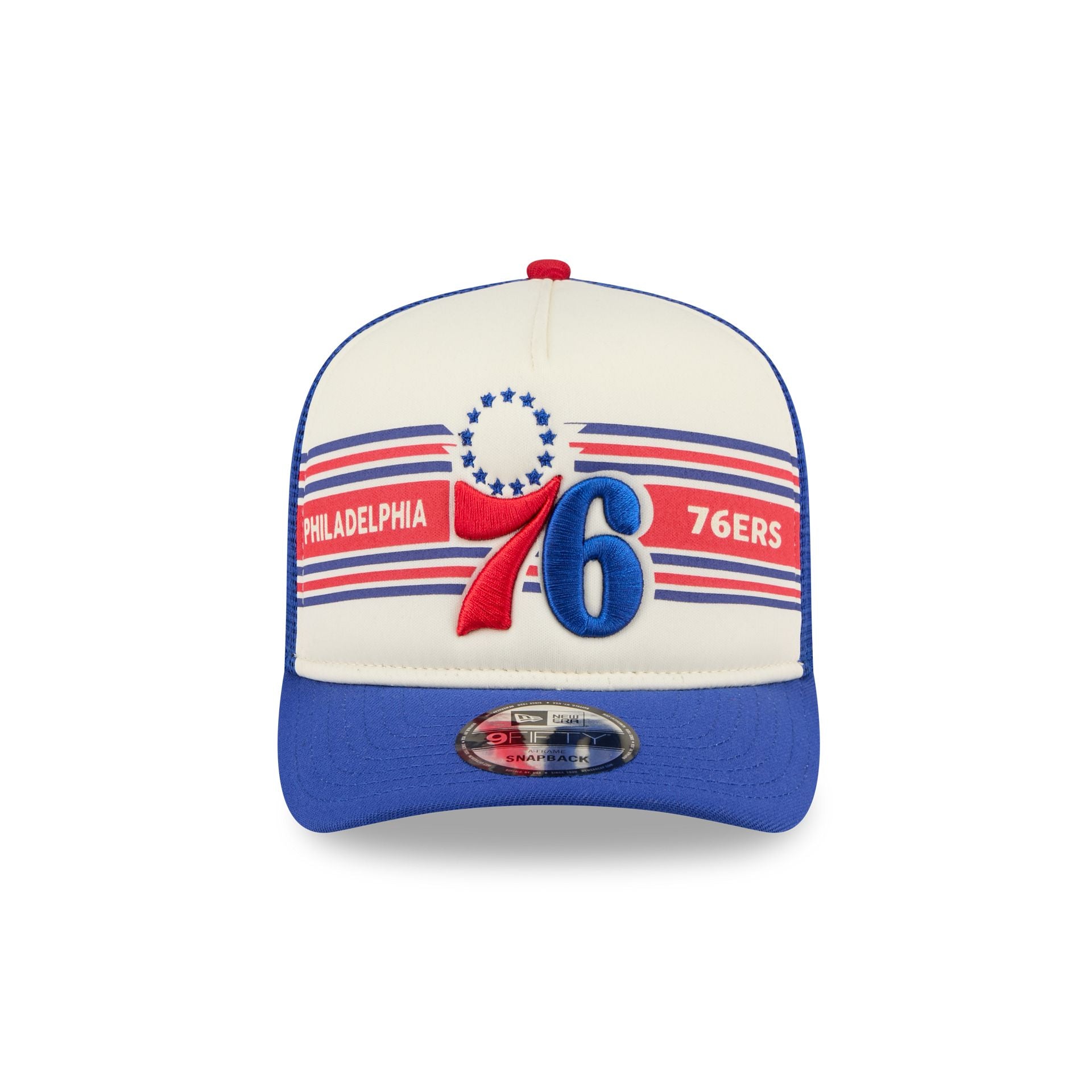 Alternative view of Philadelphia 76Ers Banner 9Fifty A-Frame Trucker Hat