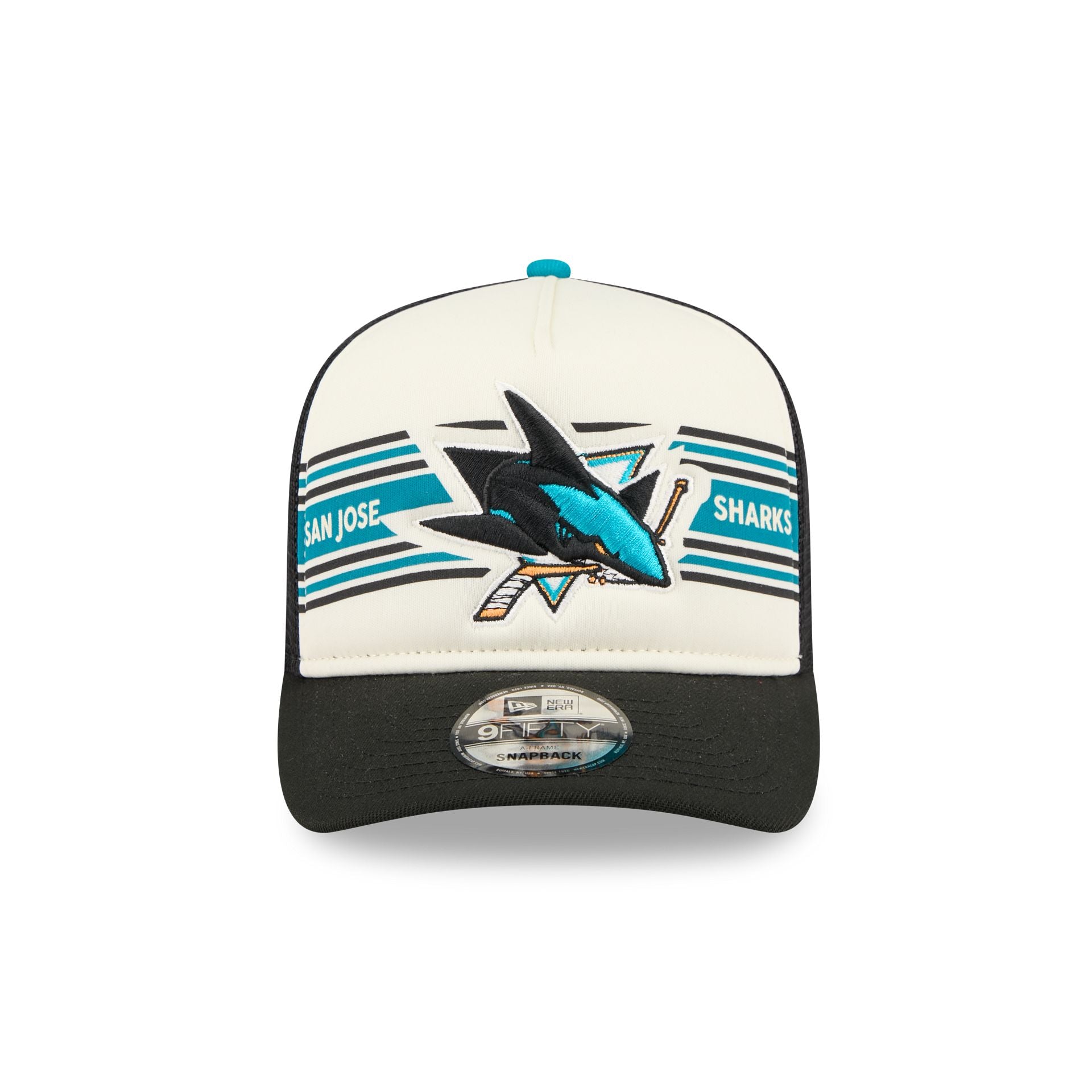 Alternative view of San Jose Sharks Banner 9Fifty A-Frame Trucker Hat