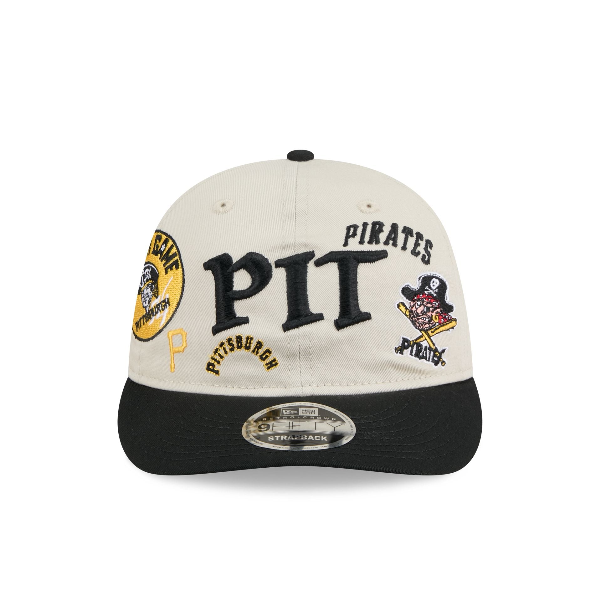 Alternative view of Pittsburgh Pirates Scattered Patches Retro Crown 9Fifty Snapback Hat