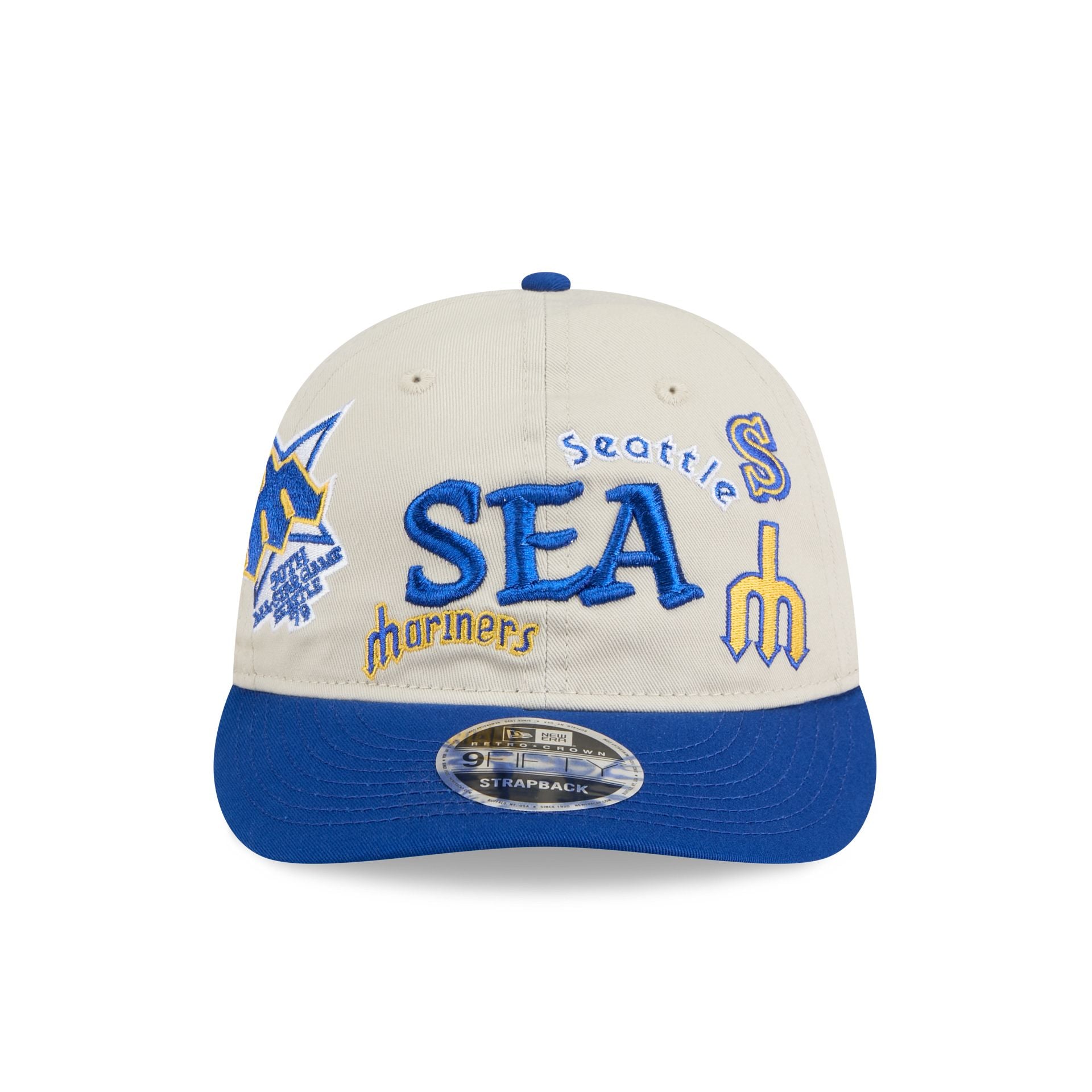 Alternative view of Seattle Mariners Scattered Patches Retro Crown 9Fifty Snapback Hat