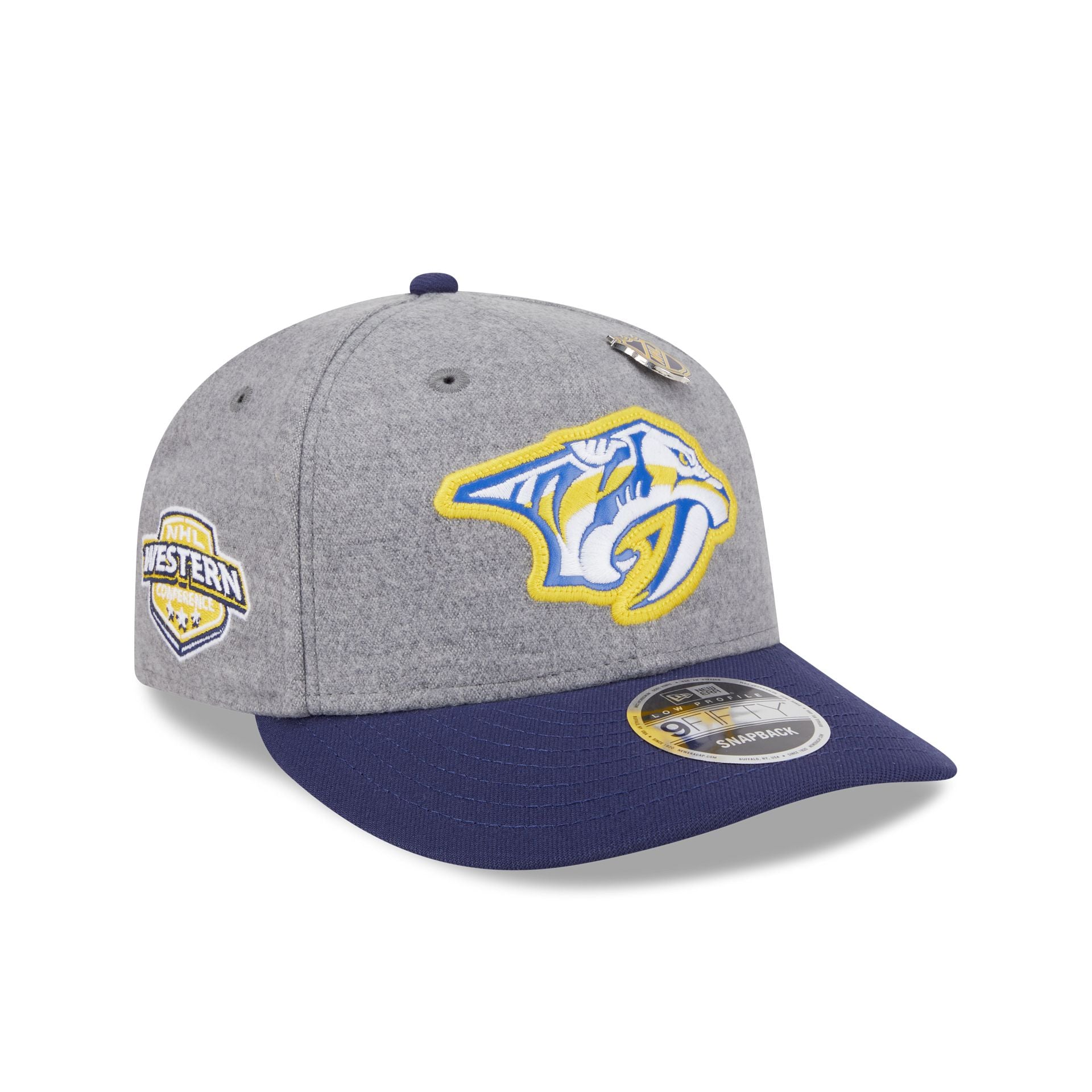 Nashville Predators Heather Gray Wool Low Profile 9Fifty Snapback Hat