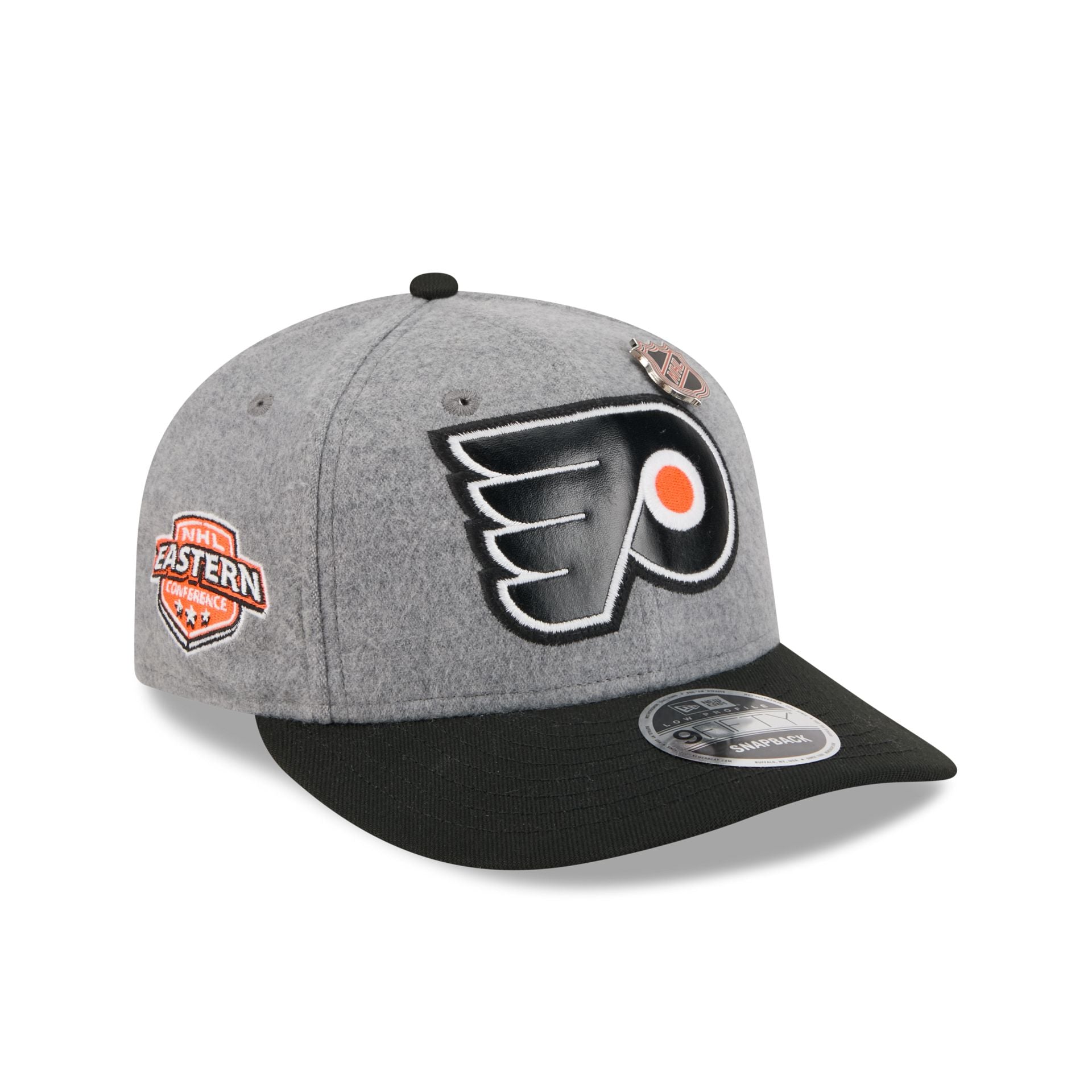 Philadelphia Flyers Heather Gray Wool Low Profile 9Fifty Snapback Hat