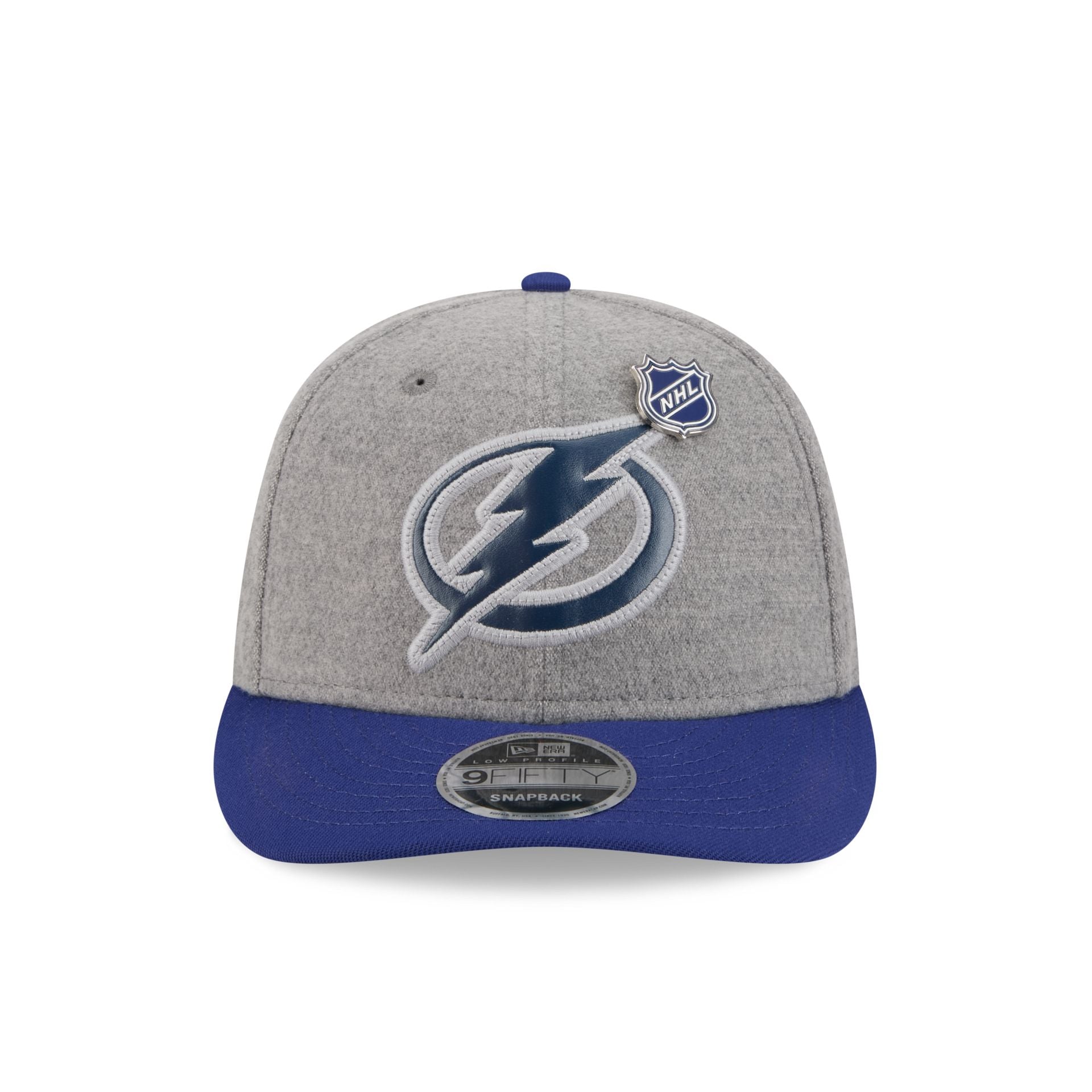 Alternative view of Tampa Bay Lightning Heather Gray Wool Low Profile 9Fifty Snapback Hat