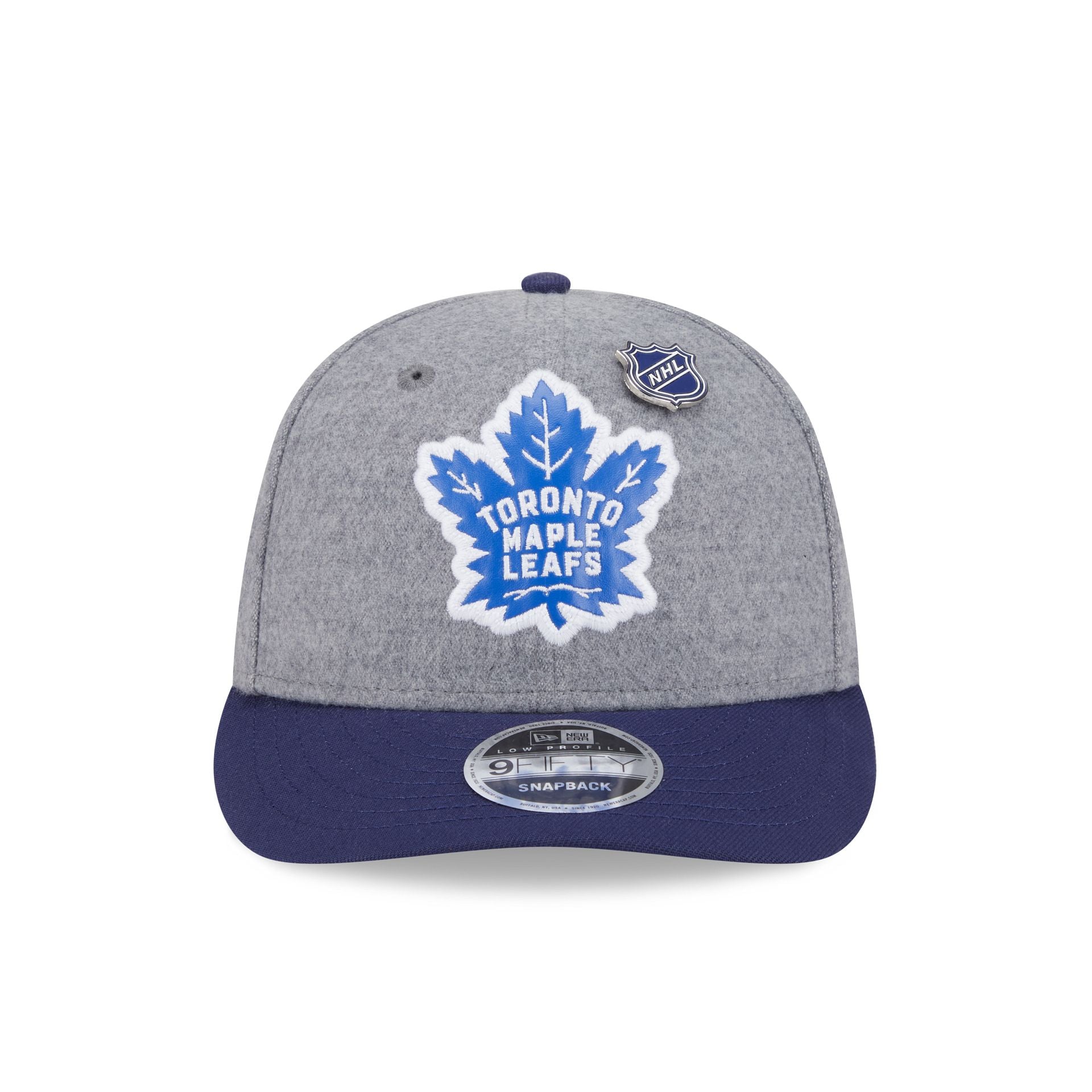 Alternative view of Toronto Maple Leafs Heather Gray Wool Low Profile 9Fifty Snapback Hat
