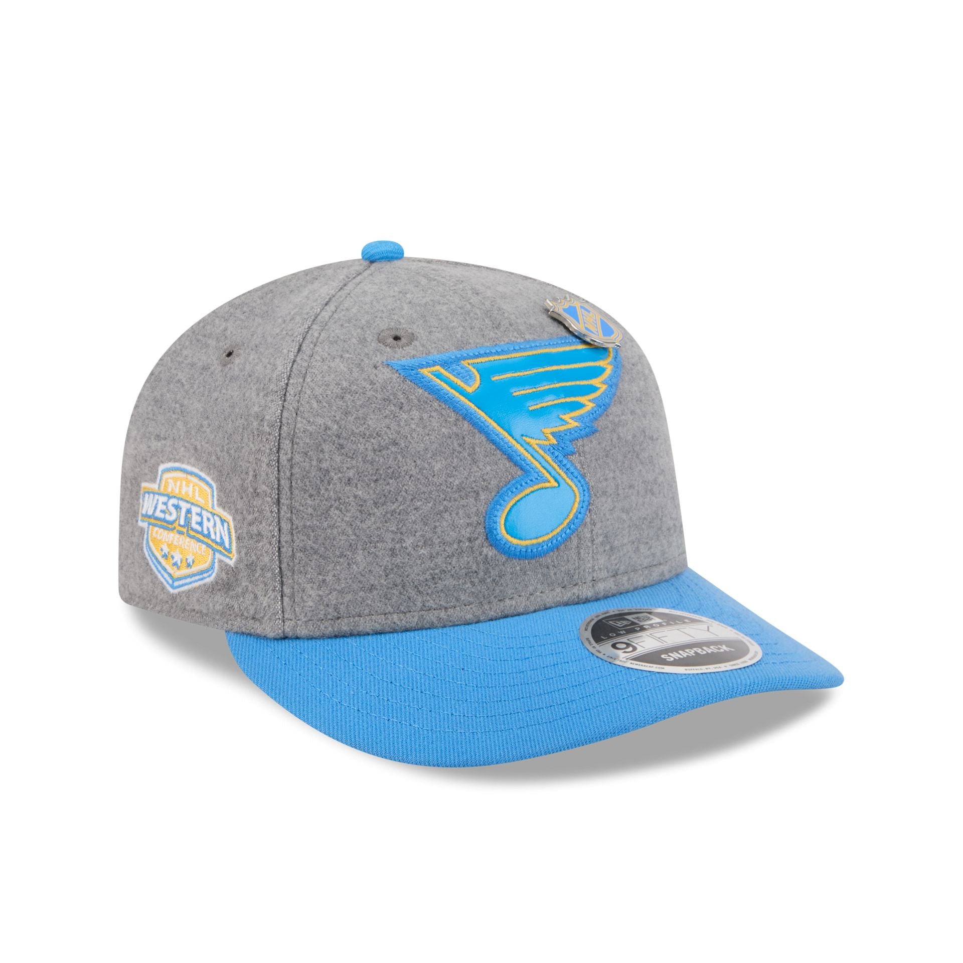 St. Louis Blues Heather Gray Wool Low Profile 9Fifty Snapback Hat