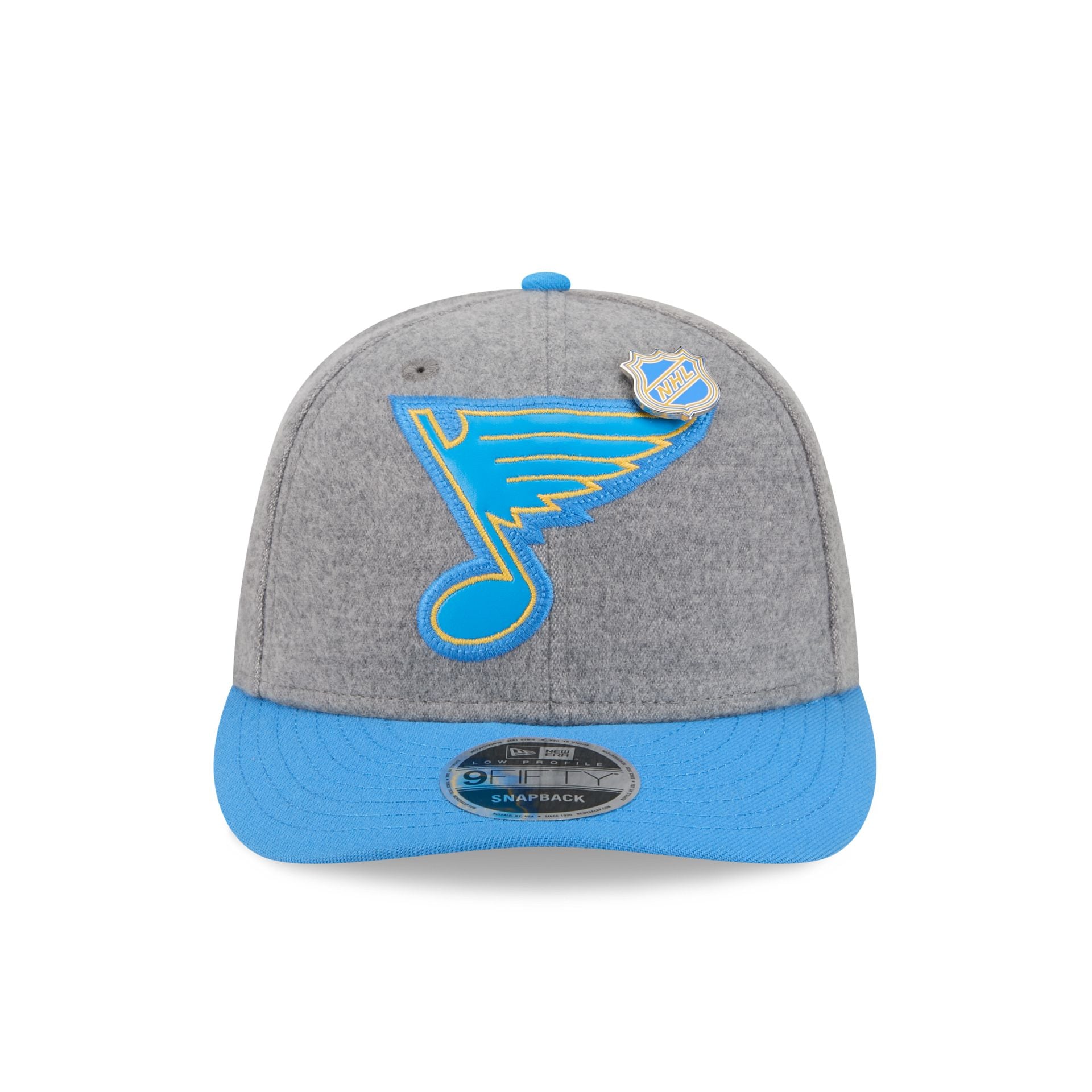 Alternative view of St. Louis Blues Heather Gray Wool Low Profile 9Fifty Snapback Hat