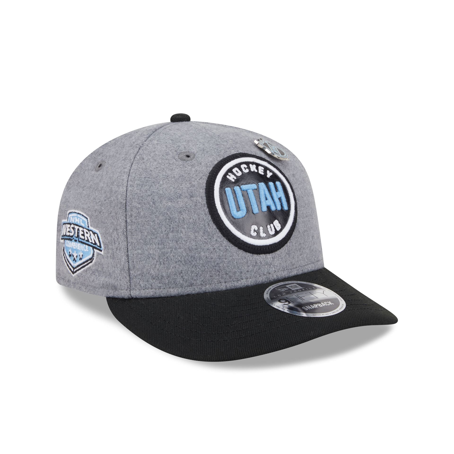 Utah Mammoth Heather Gray Wool Low Profile 9Fifty Snapback Hat